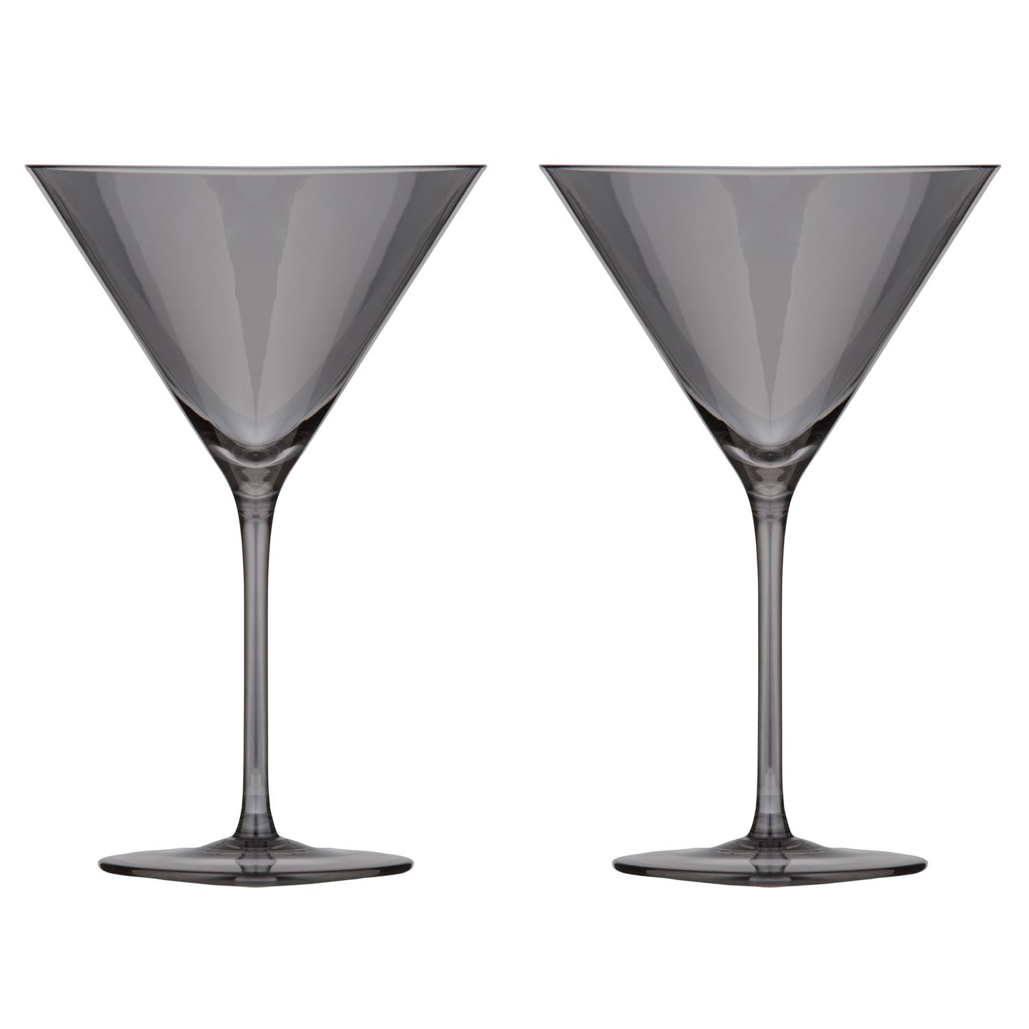 Tempa Verity Smoke 2pk Martini Glass
