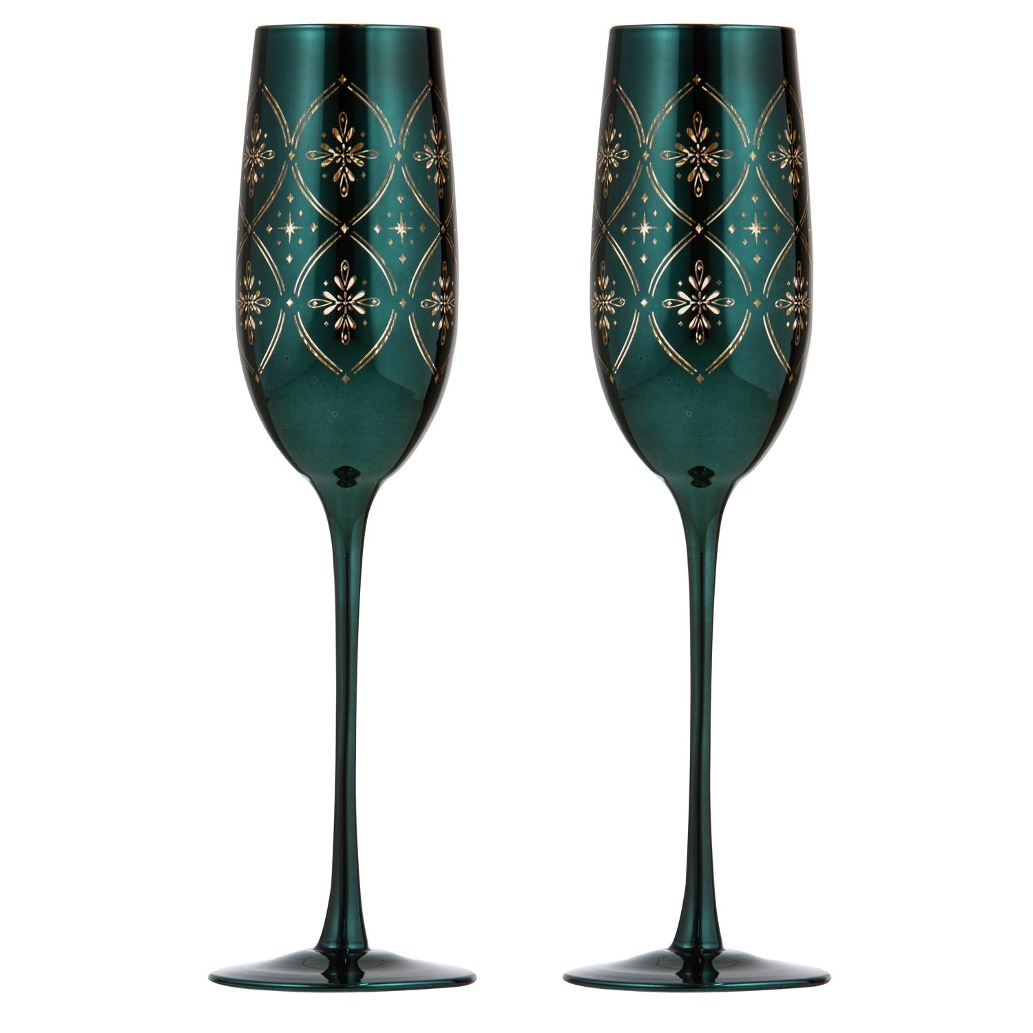 Tempa Chantelle Emerald 2pk Champagne Glass