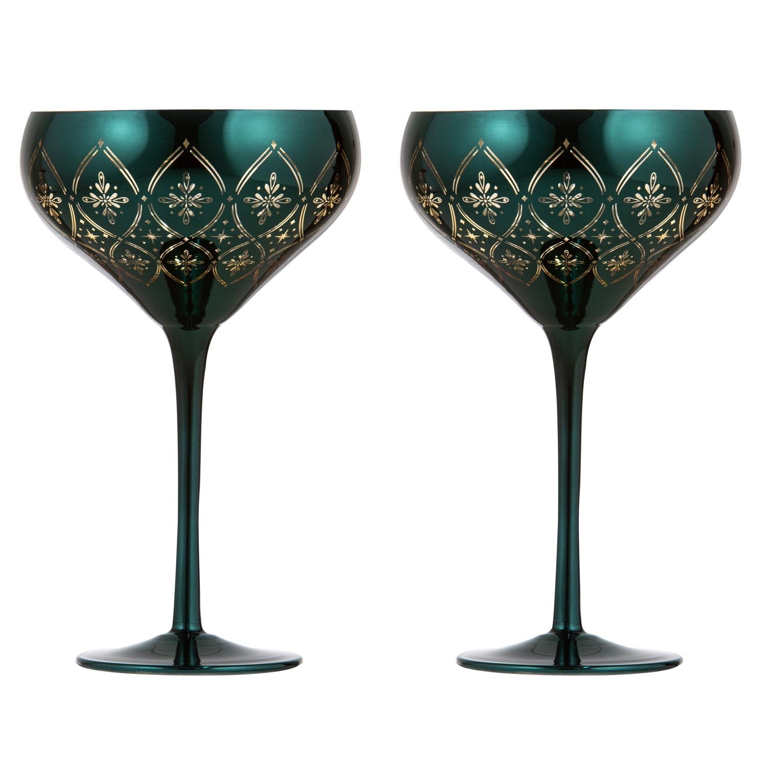 Tempa Chantelle Emerald 2pk Cocktail Glass