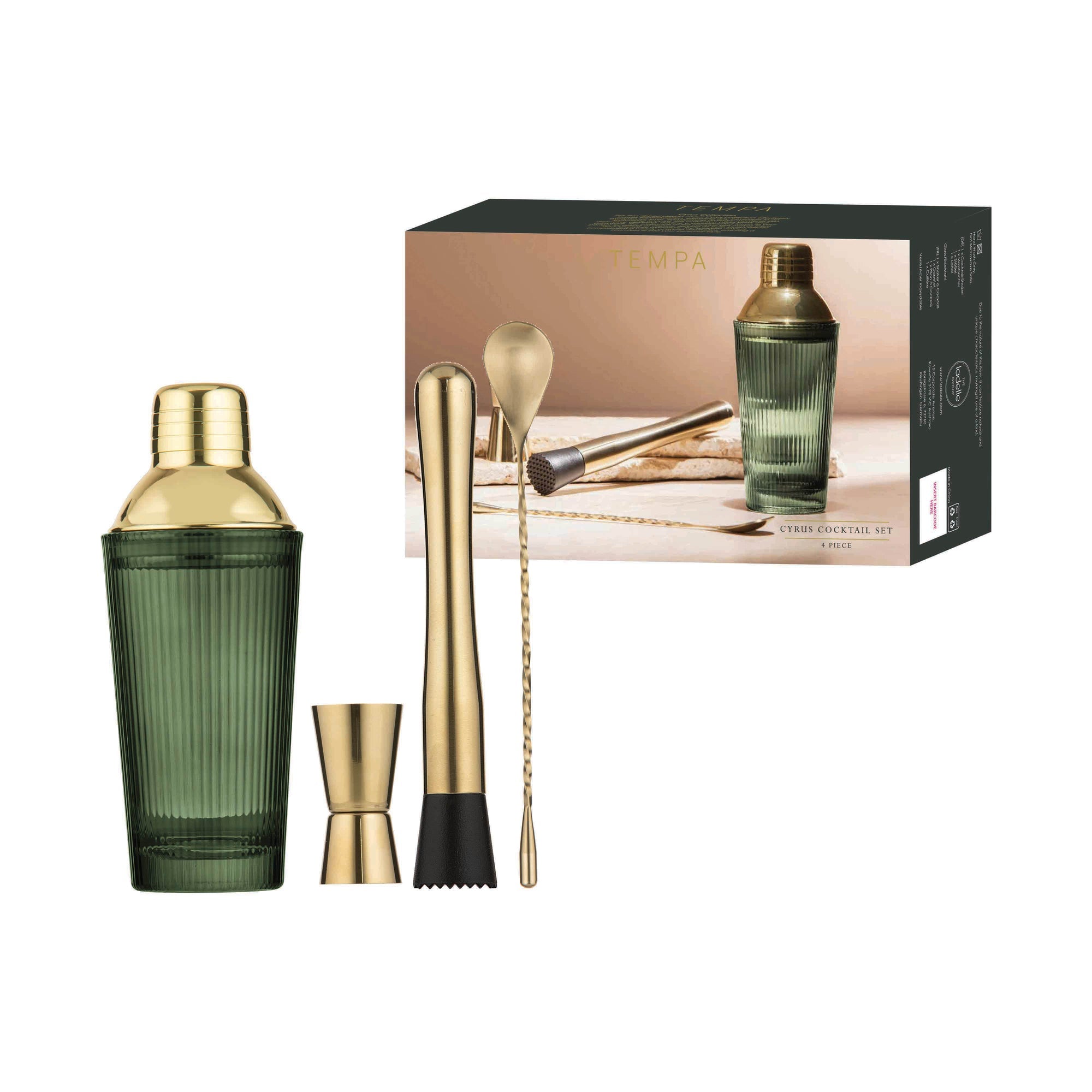 Tempa Cyrus Sage 4pc Cocktail Set