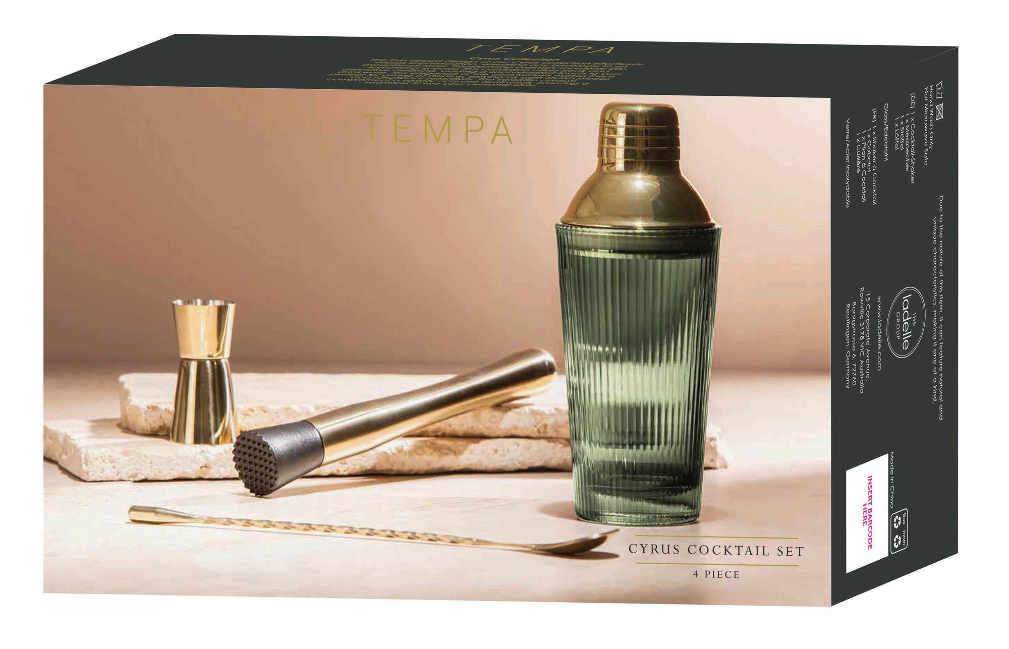 Tempa Cyrus Sage 4pc Cocktail Set