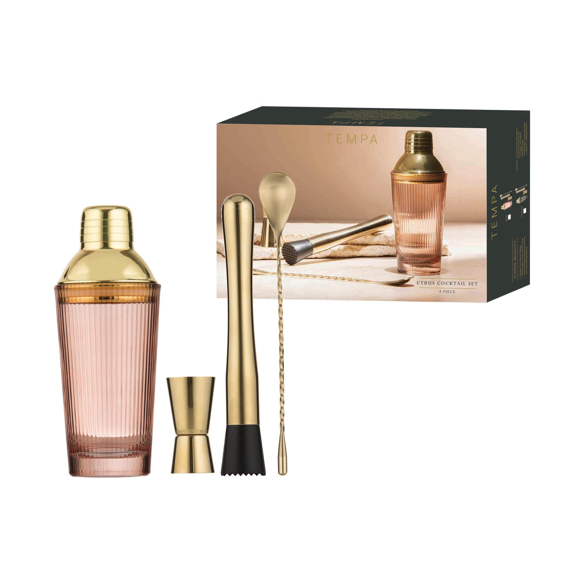 Tempa Cyrus Blush 4pc Cocktail Set
