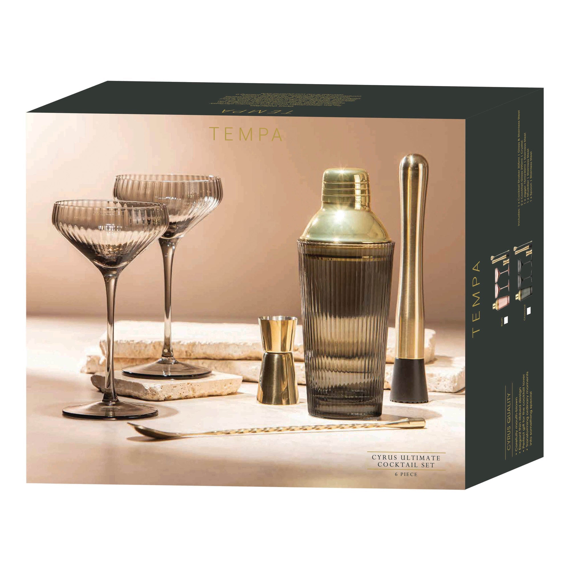 Tempa Cyrus Charcoal Ultimate Cocktail Set
