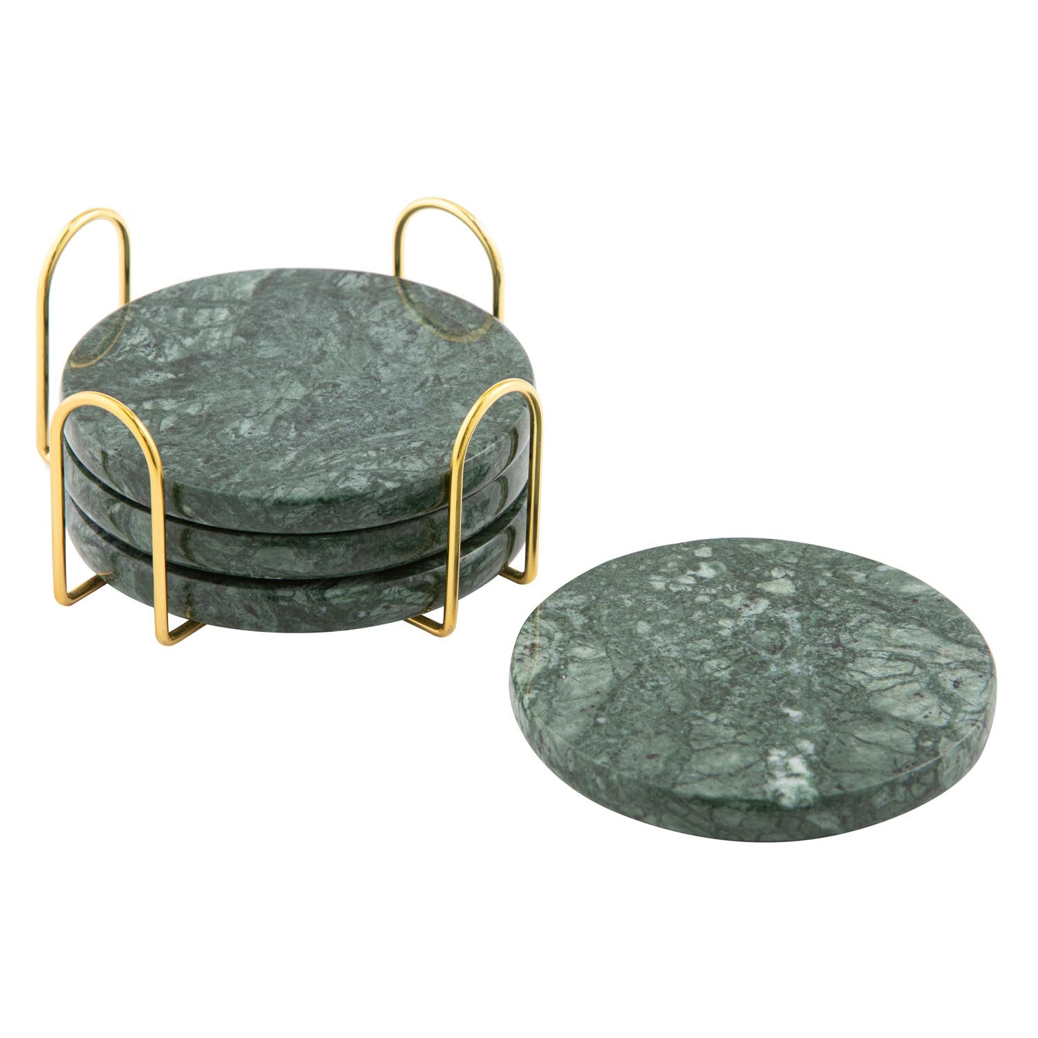 Tempa Kira Green 4pk Coaster Set