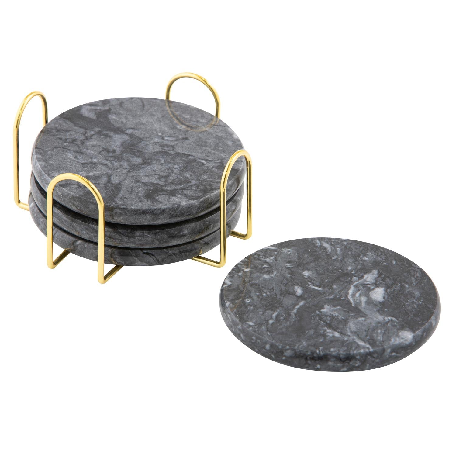 Tempa Kira Grey 4pk Coaster Set