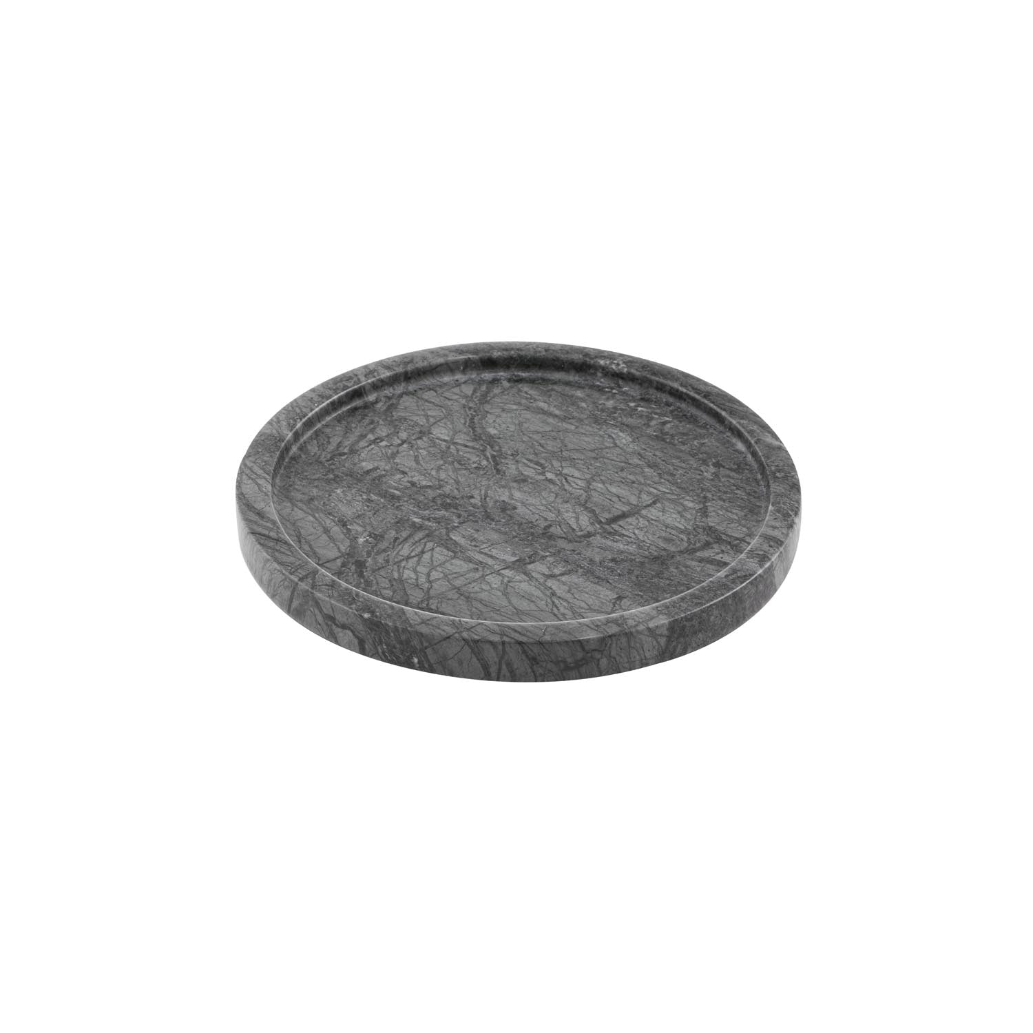 Tempa Kira Grey Small Round Decor Tray