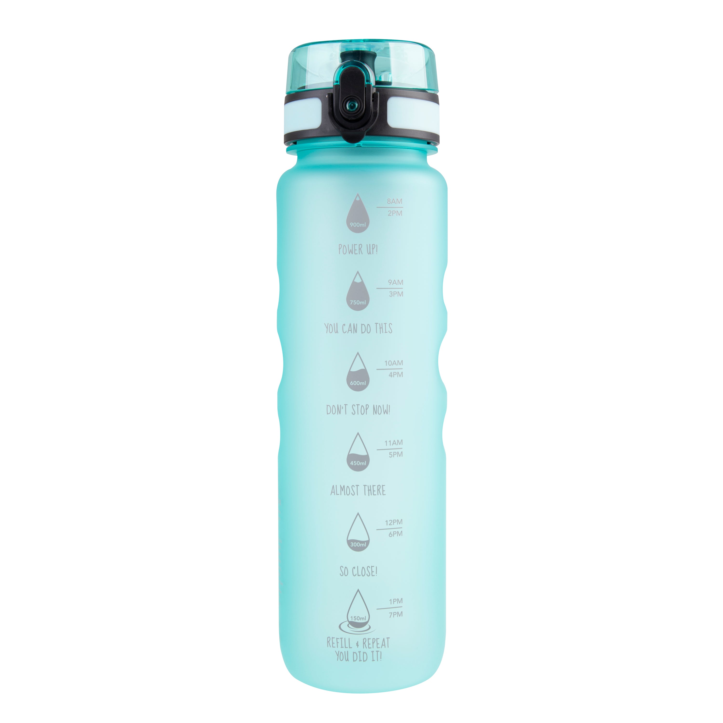 Oasis Tritan Motivational Sports Bottle 1L - Aqua Marine
