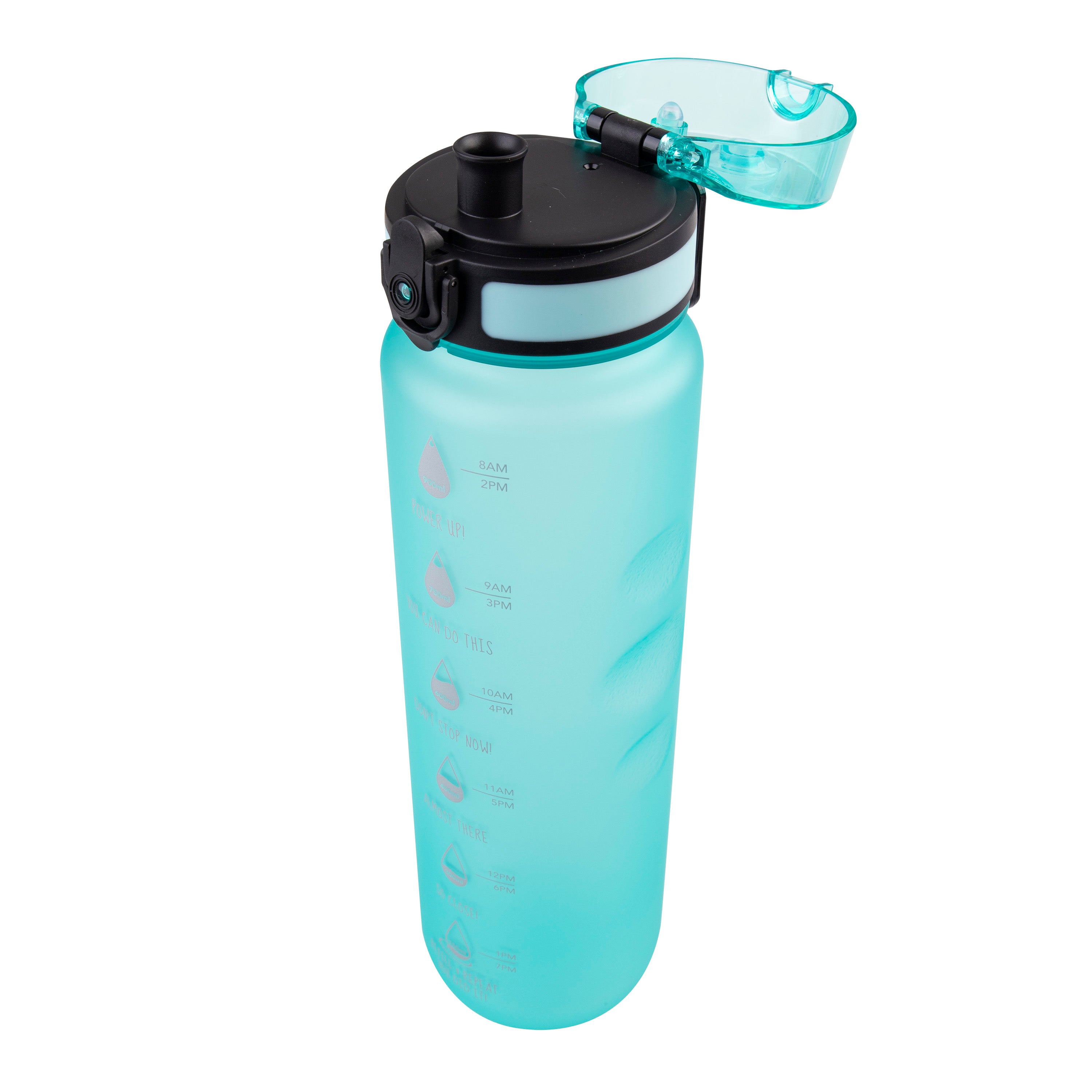 Oasis Tritan Motivational Sports Bottle 1L - Aqua Marine