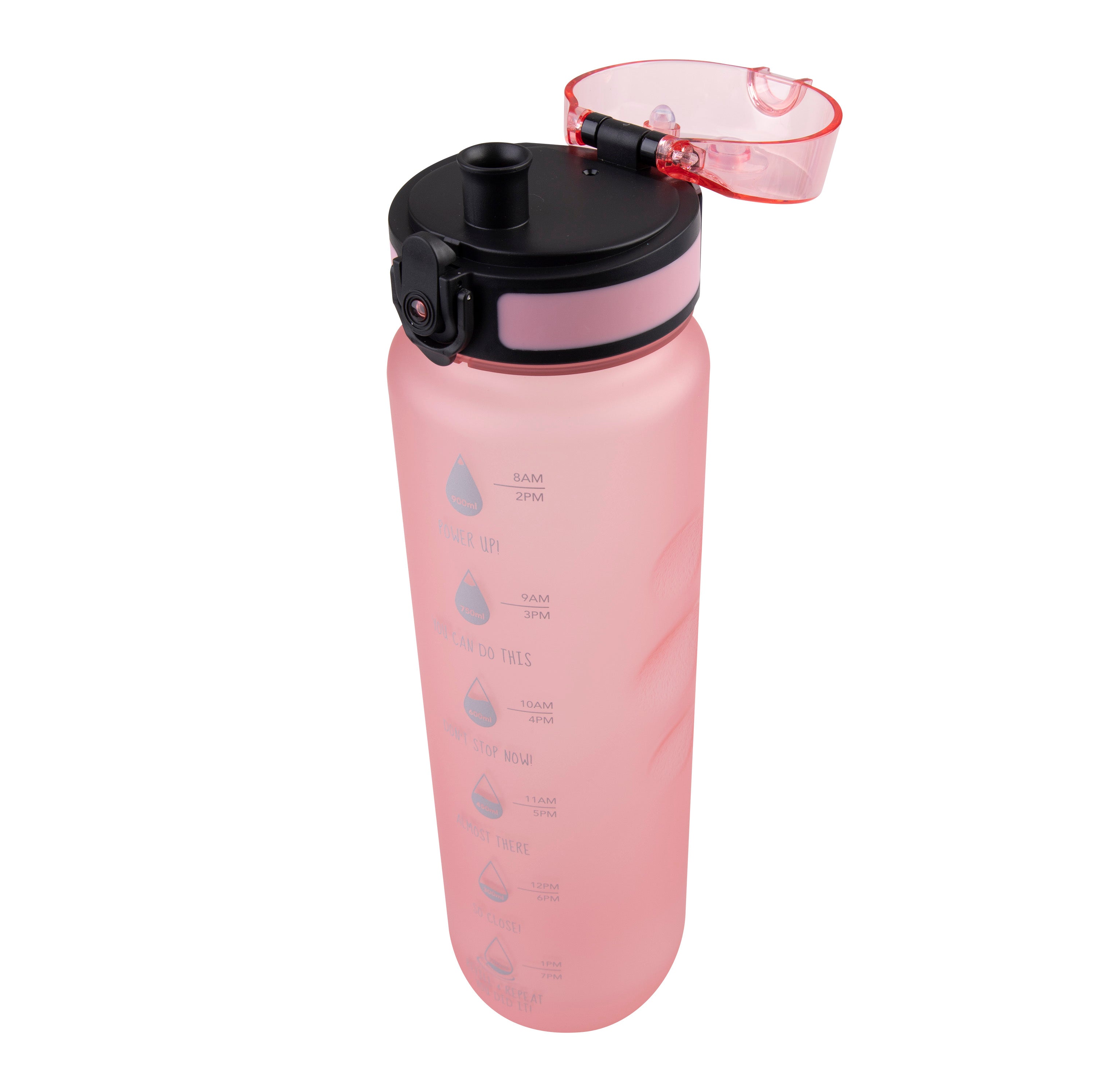Oasis Tritan Motivational Sports Bottle 1L - Glow Pink