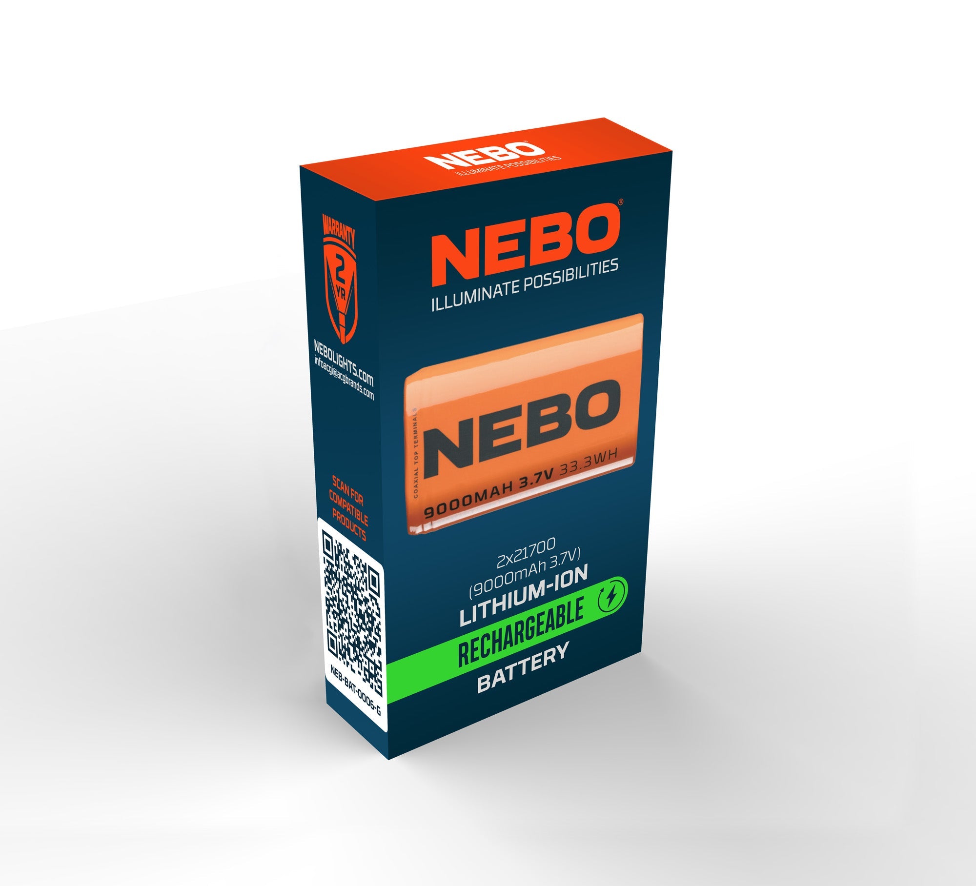 Nebo Rechargeable Battery 2x 21700
