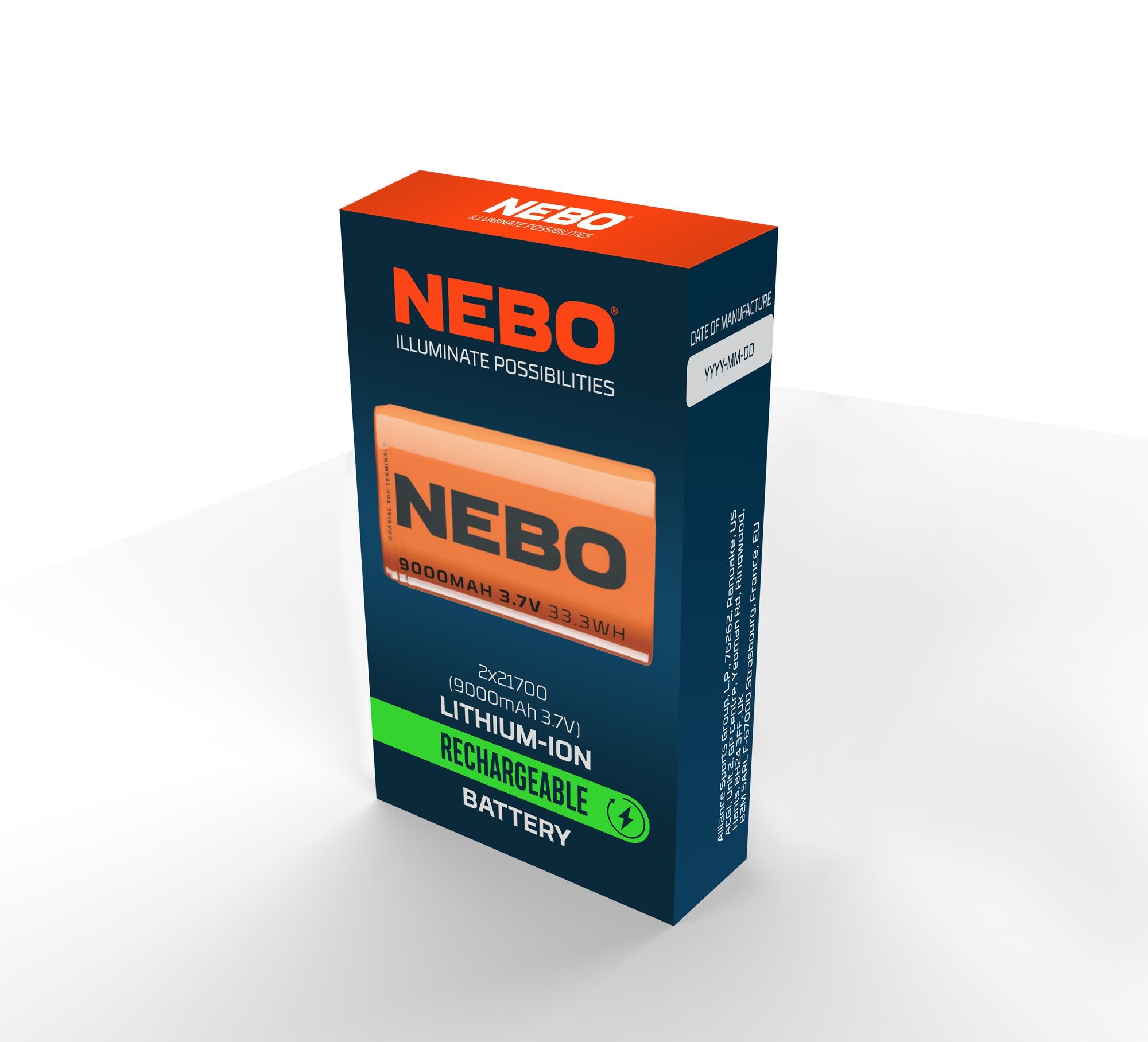 Nebo Rechargeable Battery 2x 21700