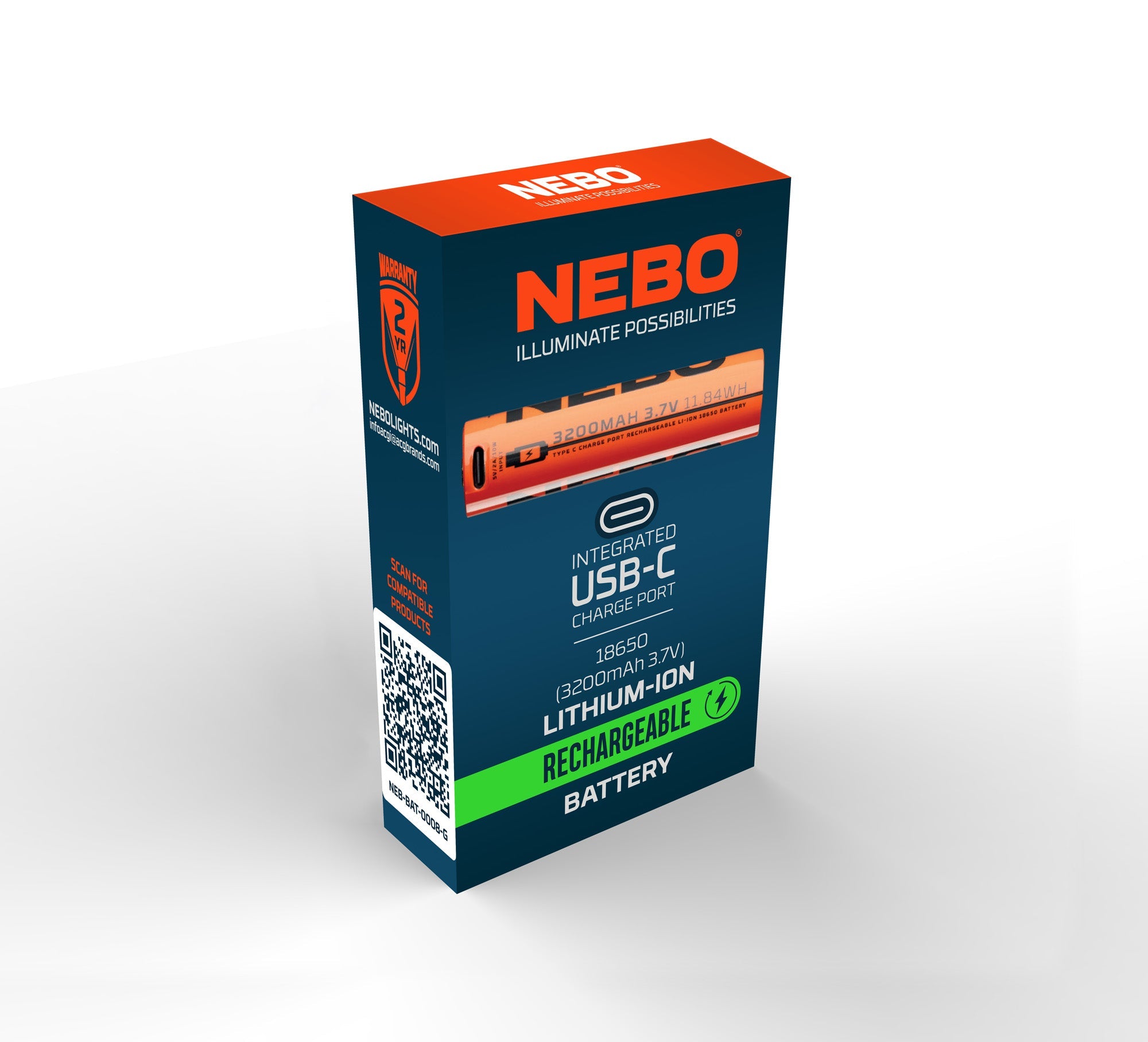 Nebo Rechargeable Battery 18650