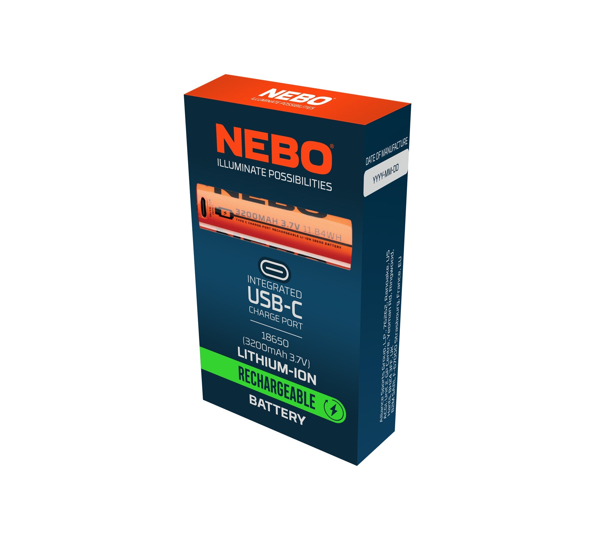Nebo Rechargeable Battery 18650