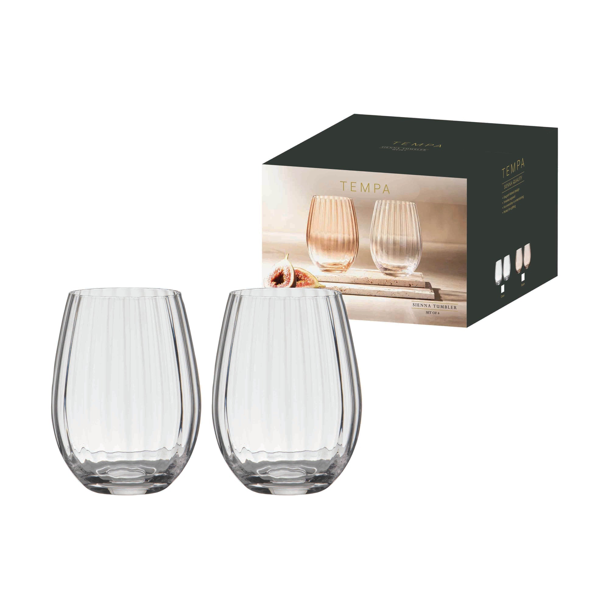 Tempa Sienna Clear 4pk Tumbler