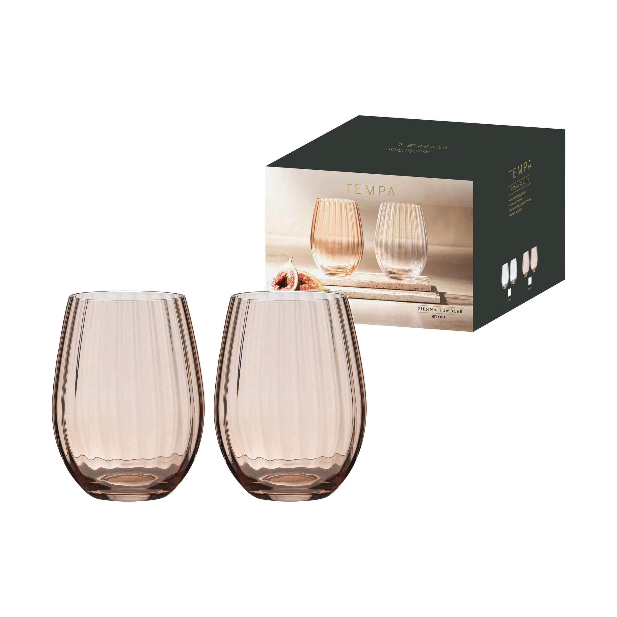 Tempa Sienna Blush 4pk Tumbler