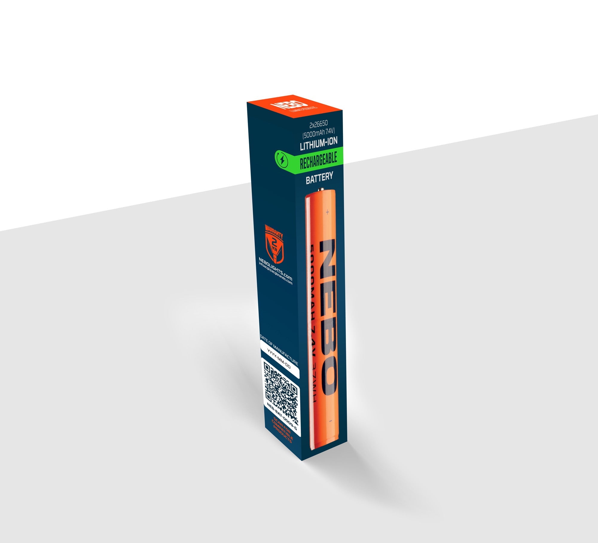 Nebo Rechargeable Battery 2x 26650