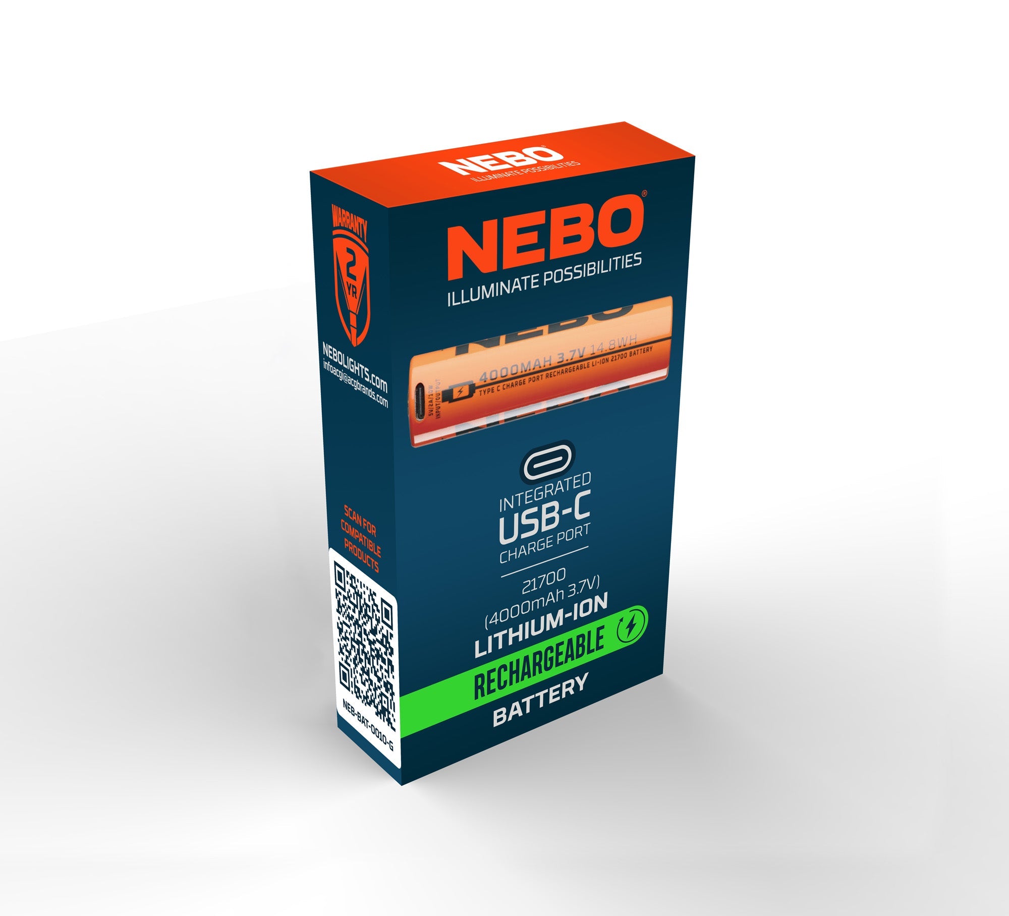Nebo Rechargeable Battery 21700