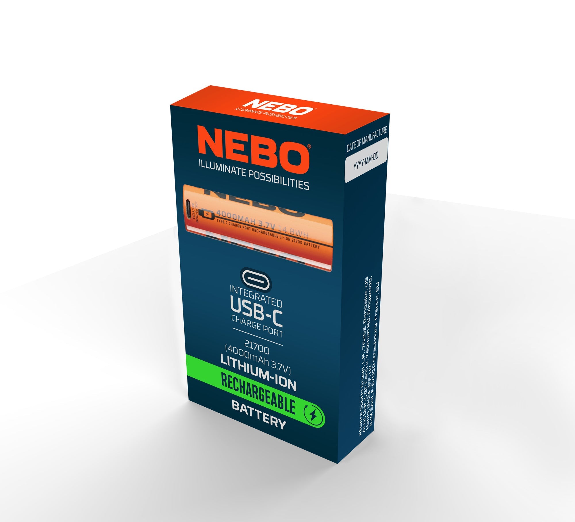 Nebo Rechargeable Battery 21700