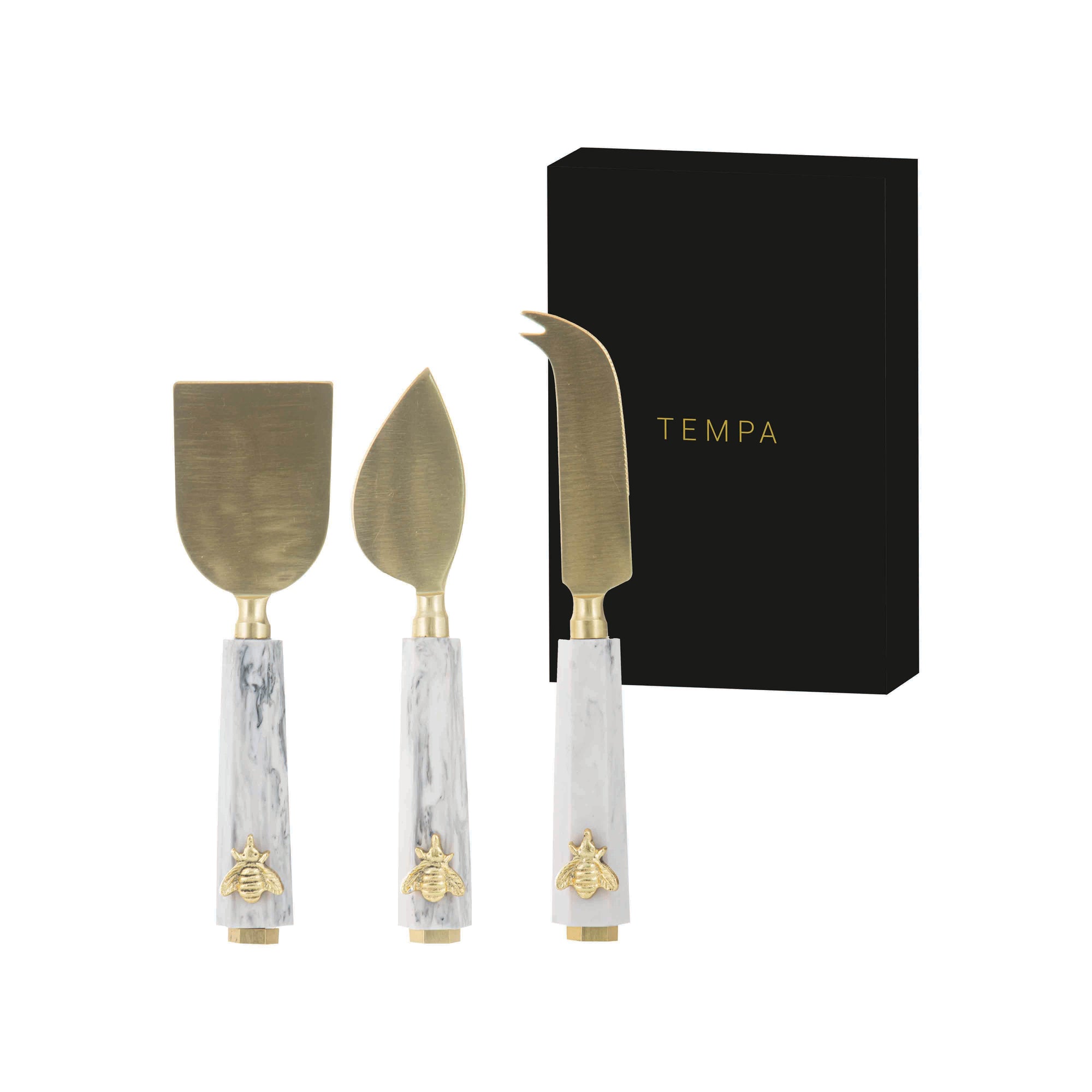 Tempa Modern Bee 3pc Cheese Knife Set