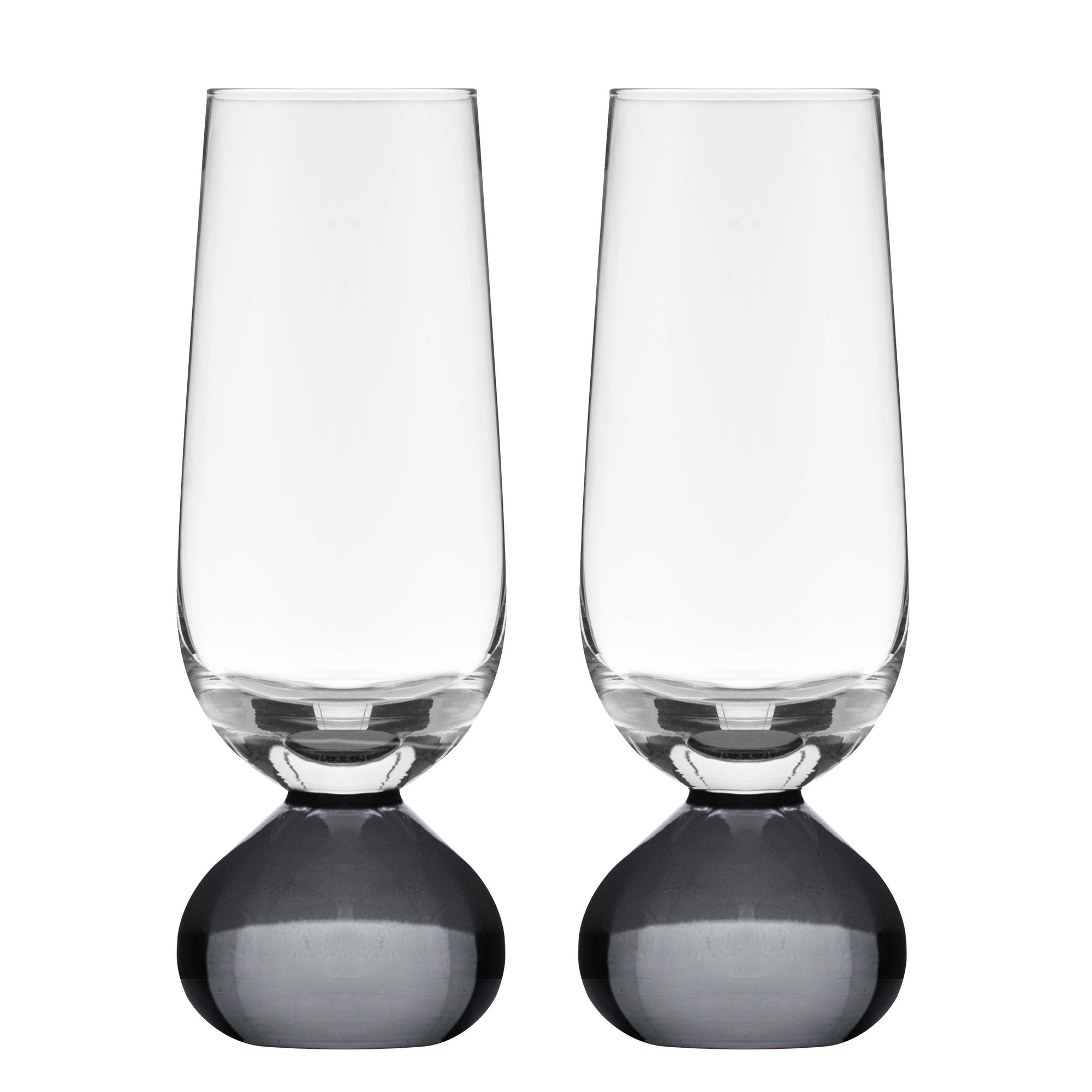Tempa Zephyr Charcoal 2pk Champagne Glass