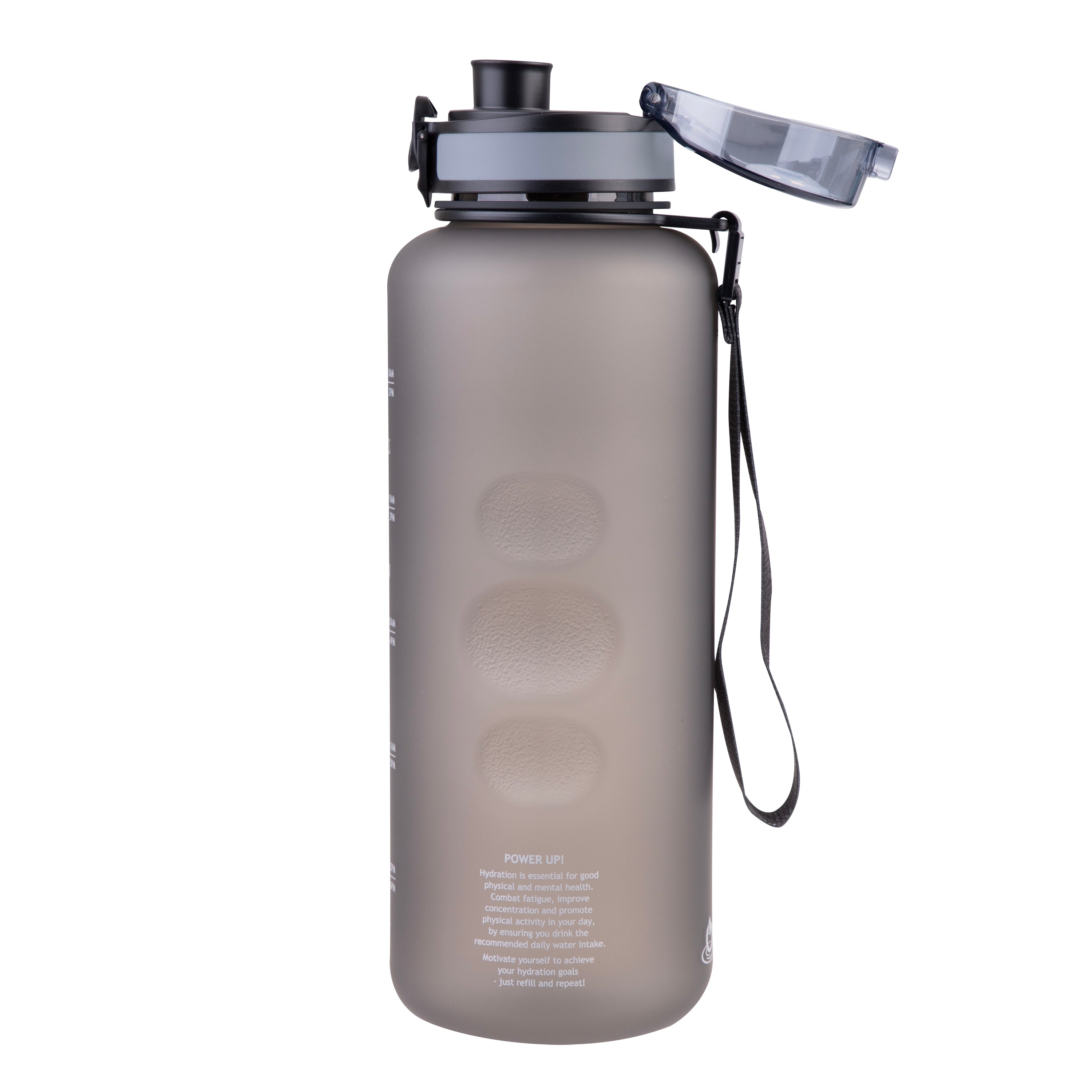 Oasis Tritan Motivational Sports Bottle 1.5L - Graphite