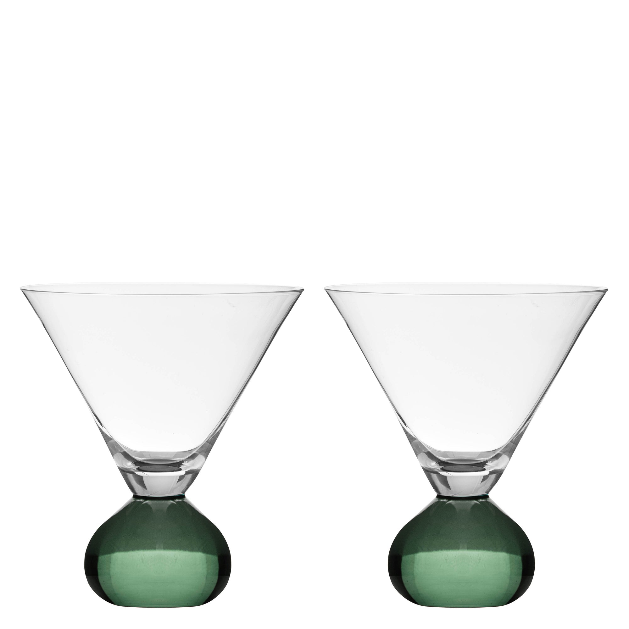 Tempa Zephyr Green 2pk Martini Glass