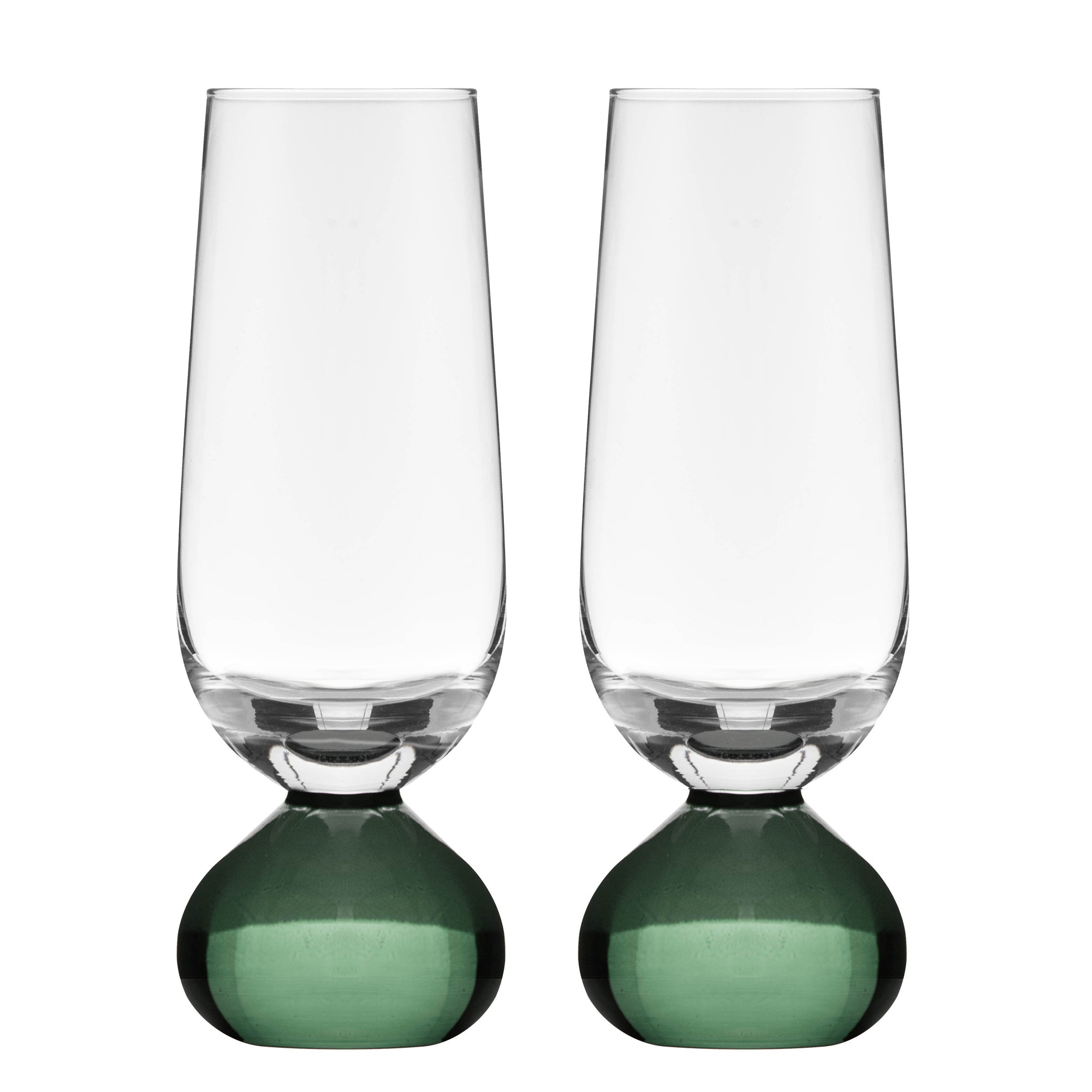 Tempa Zephyr Green 2pk Champagne Glass