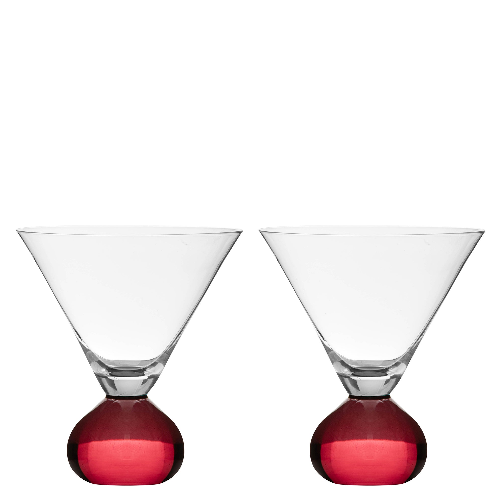 Tempa Zephyr Ruby 2pk Martini Glass