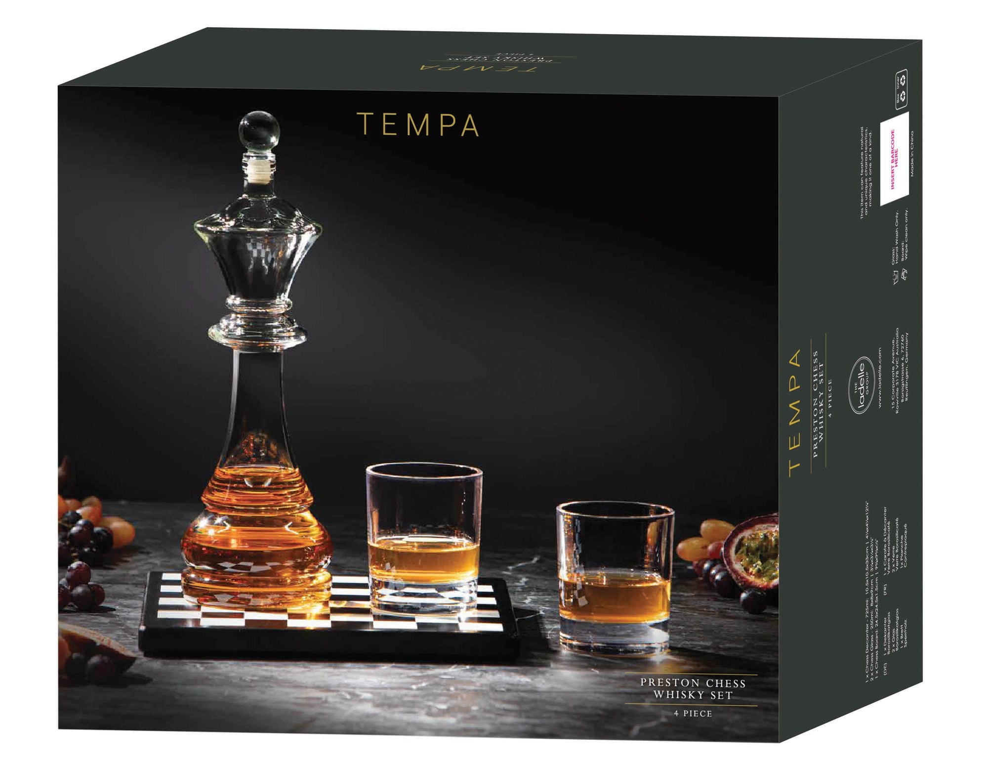 Tempa Preston Chess Whisky Set