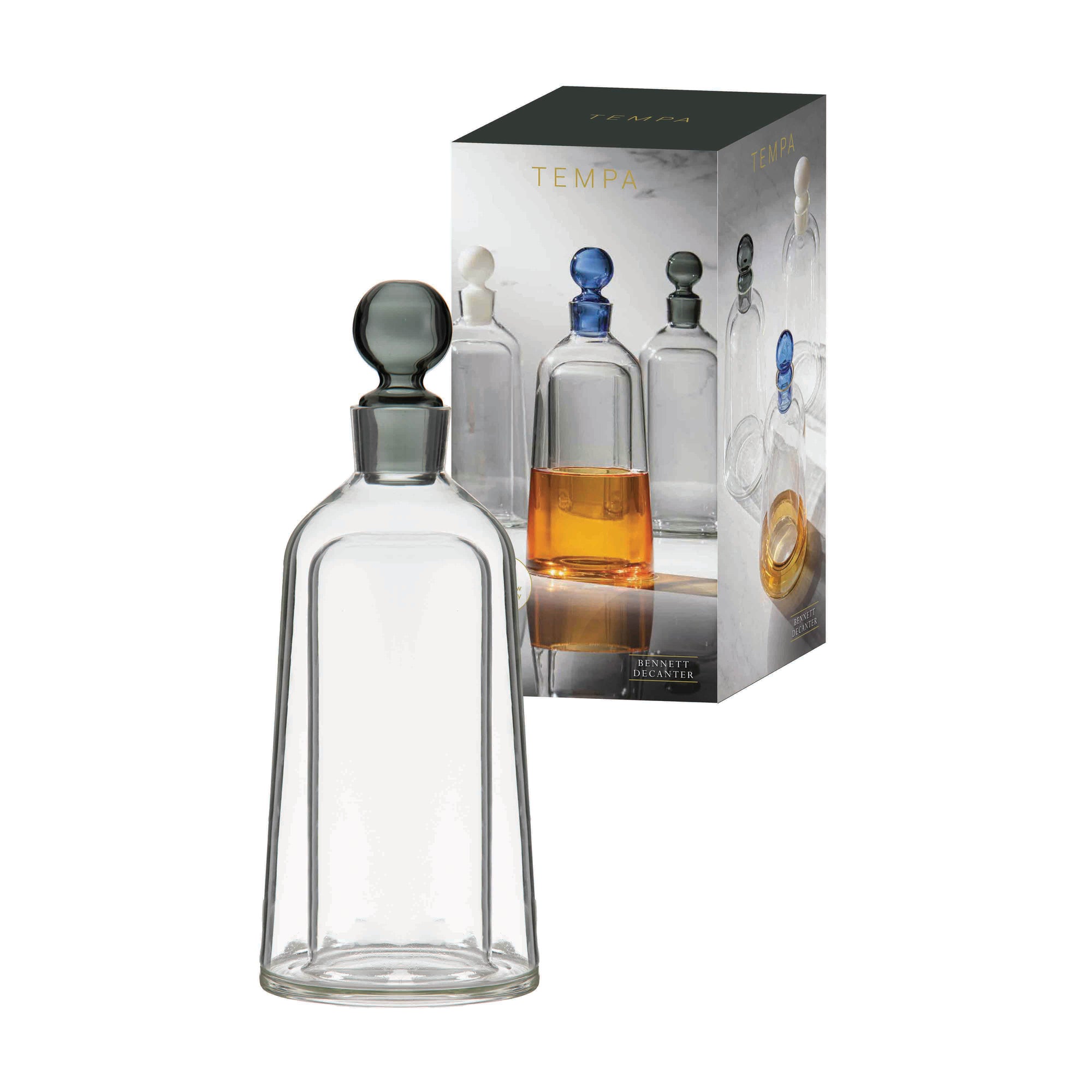 Tempa Bennett Black Decanter