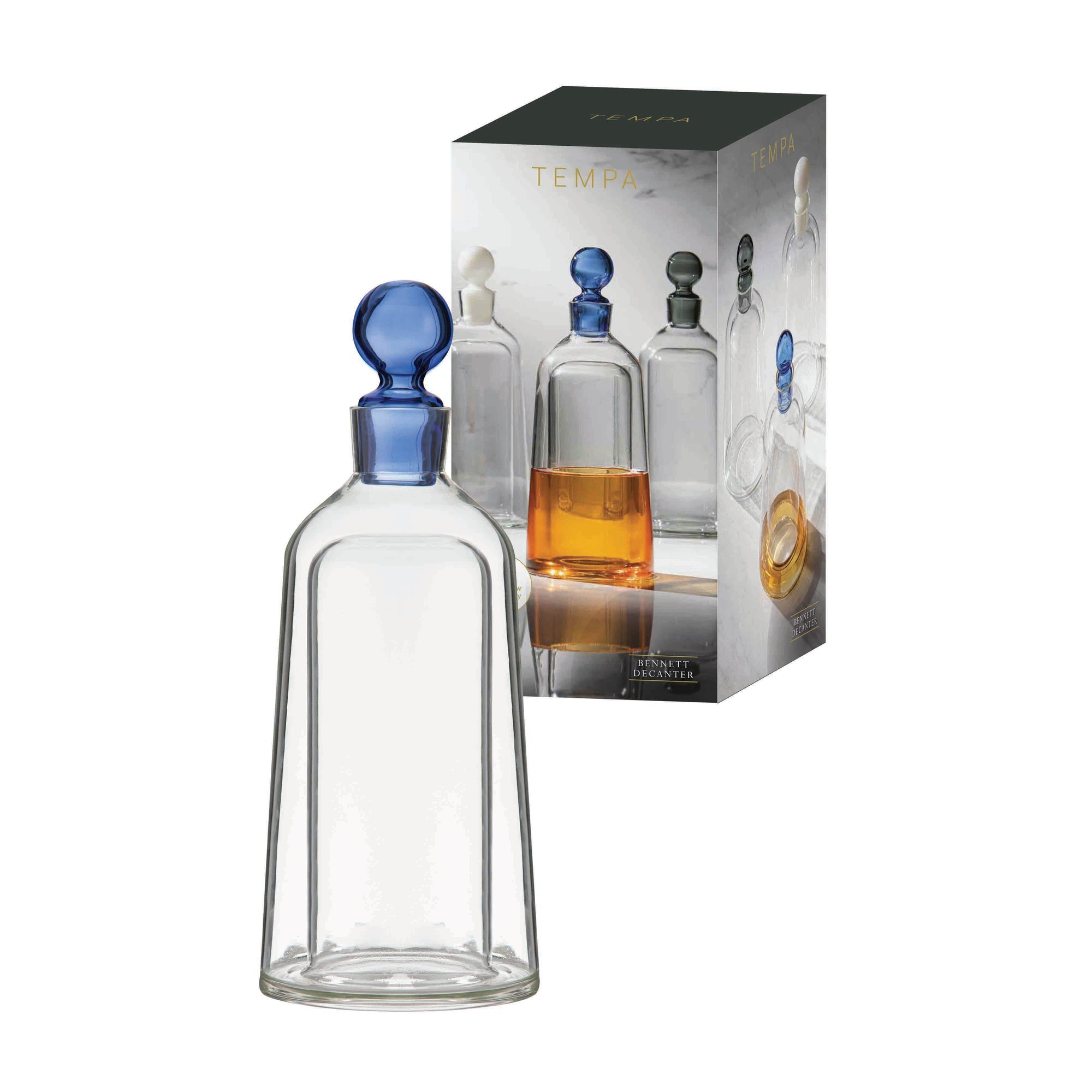 Tempa Bennett Blue Decanter