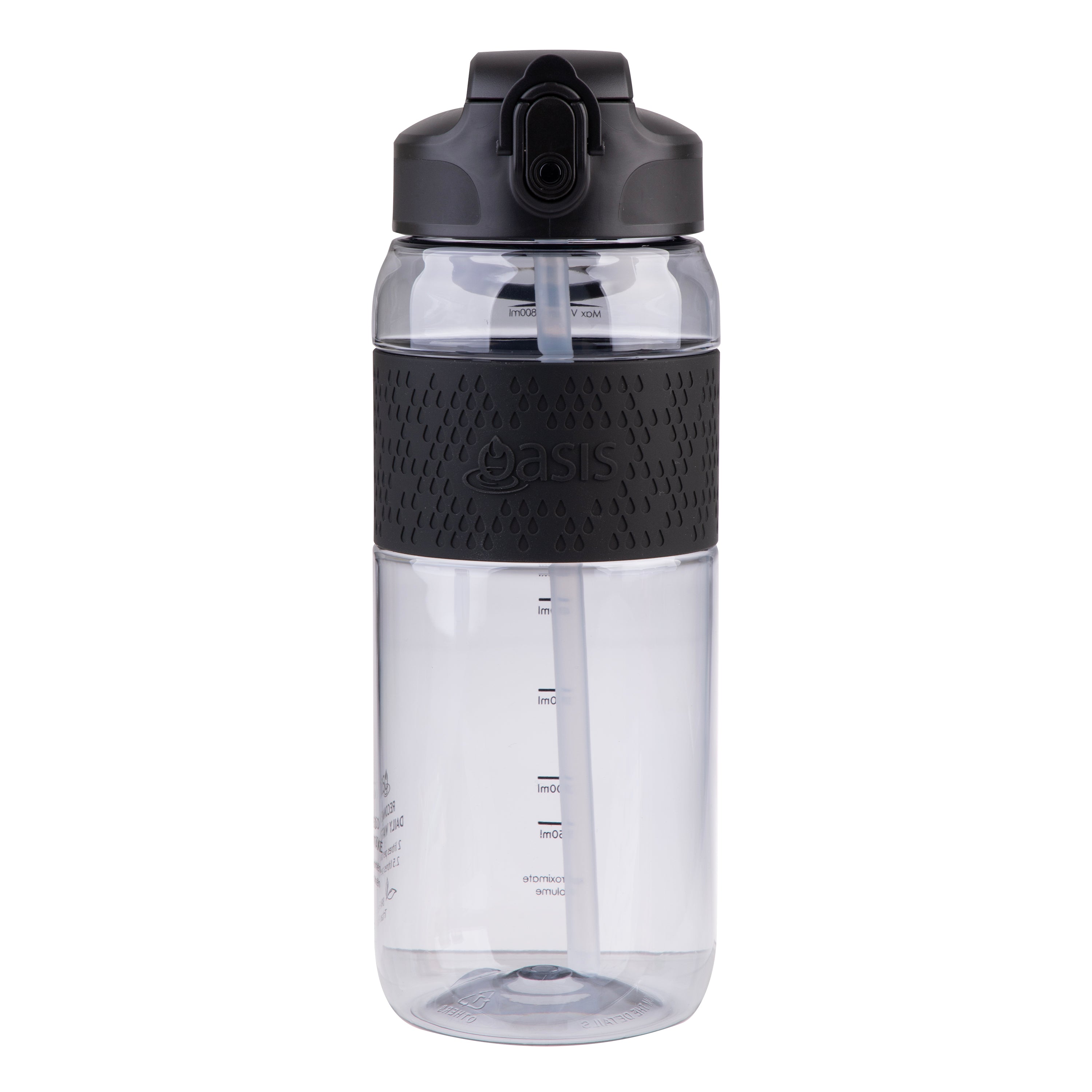 Oasis Sports Bottle with Sipper 800ml - Carbon Black