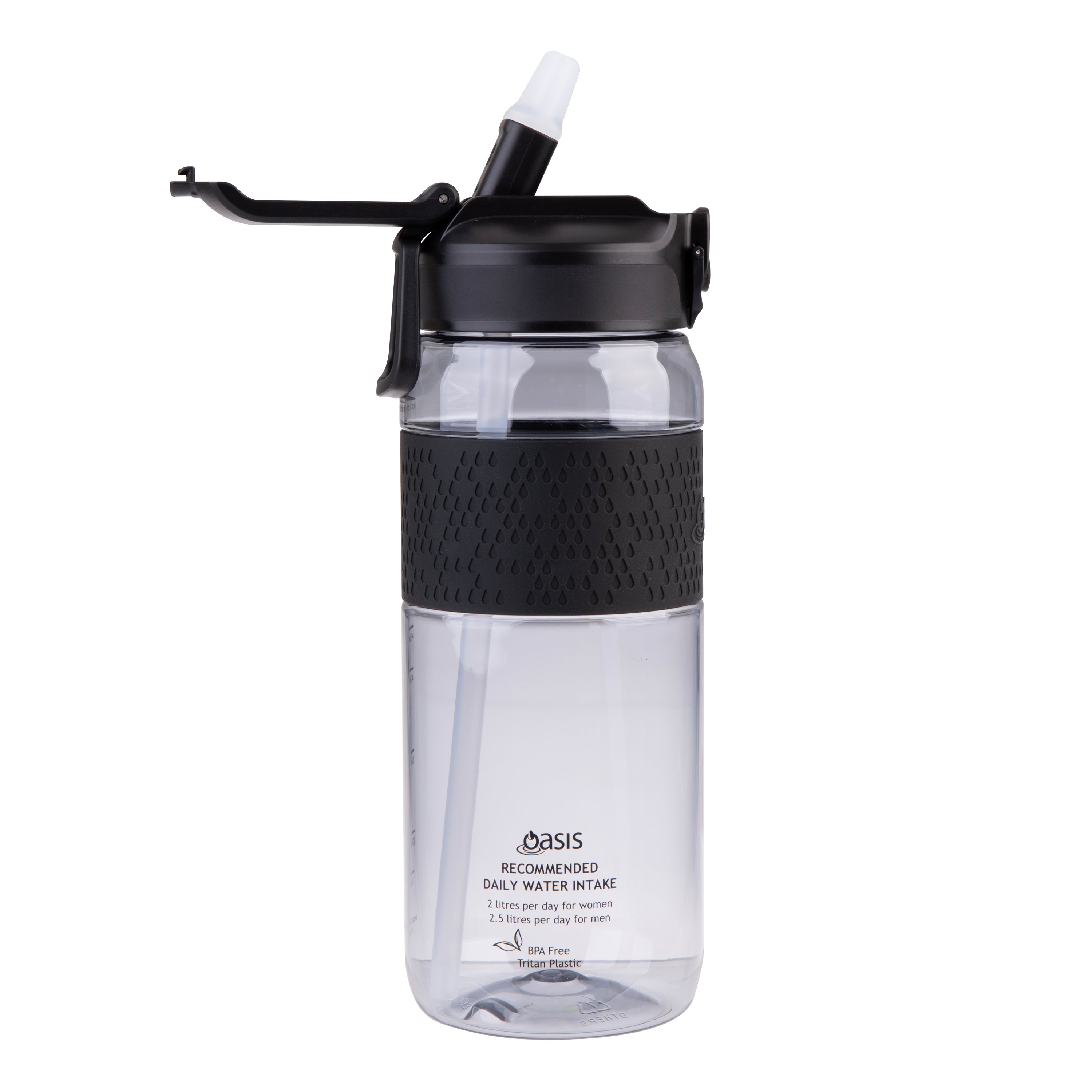 Oasis Sports Bottle with Sipper 800ml - Carbon Black