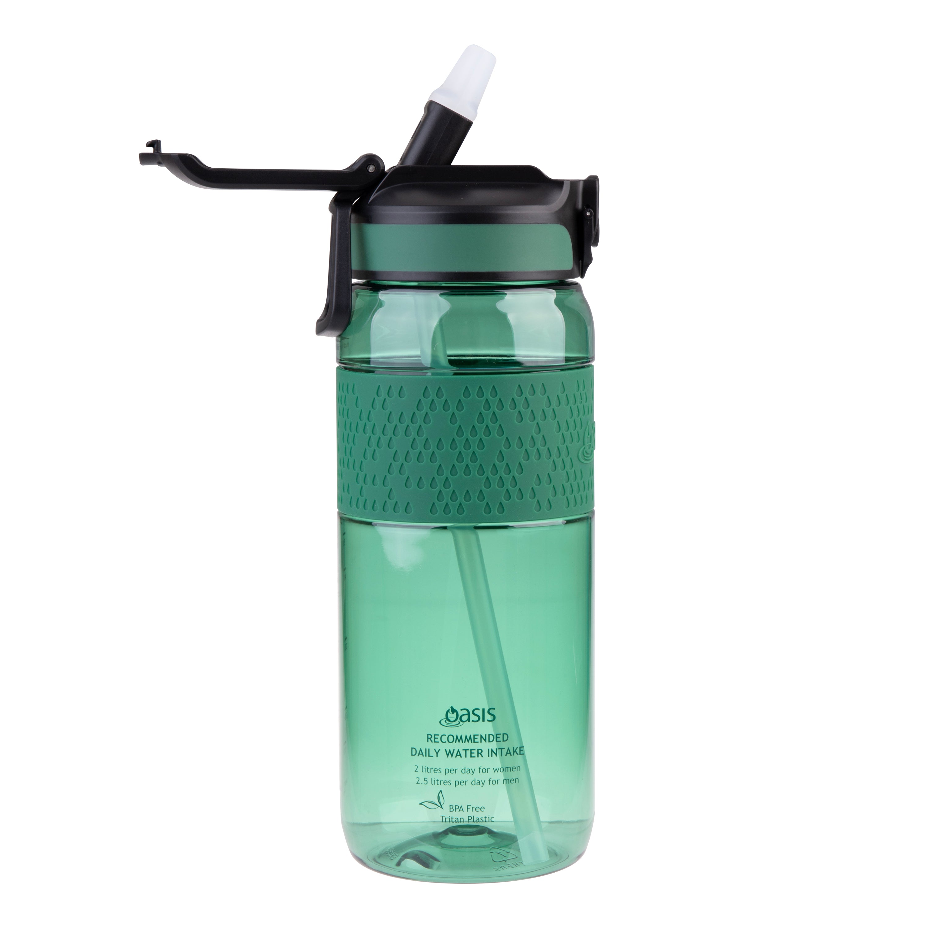 Oasis Sports Bottle with Sipper 800ml - Forest Green