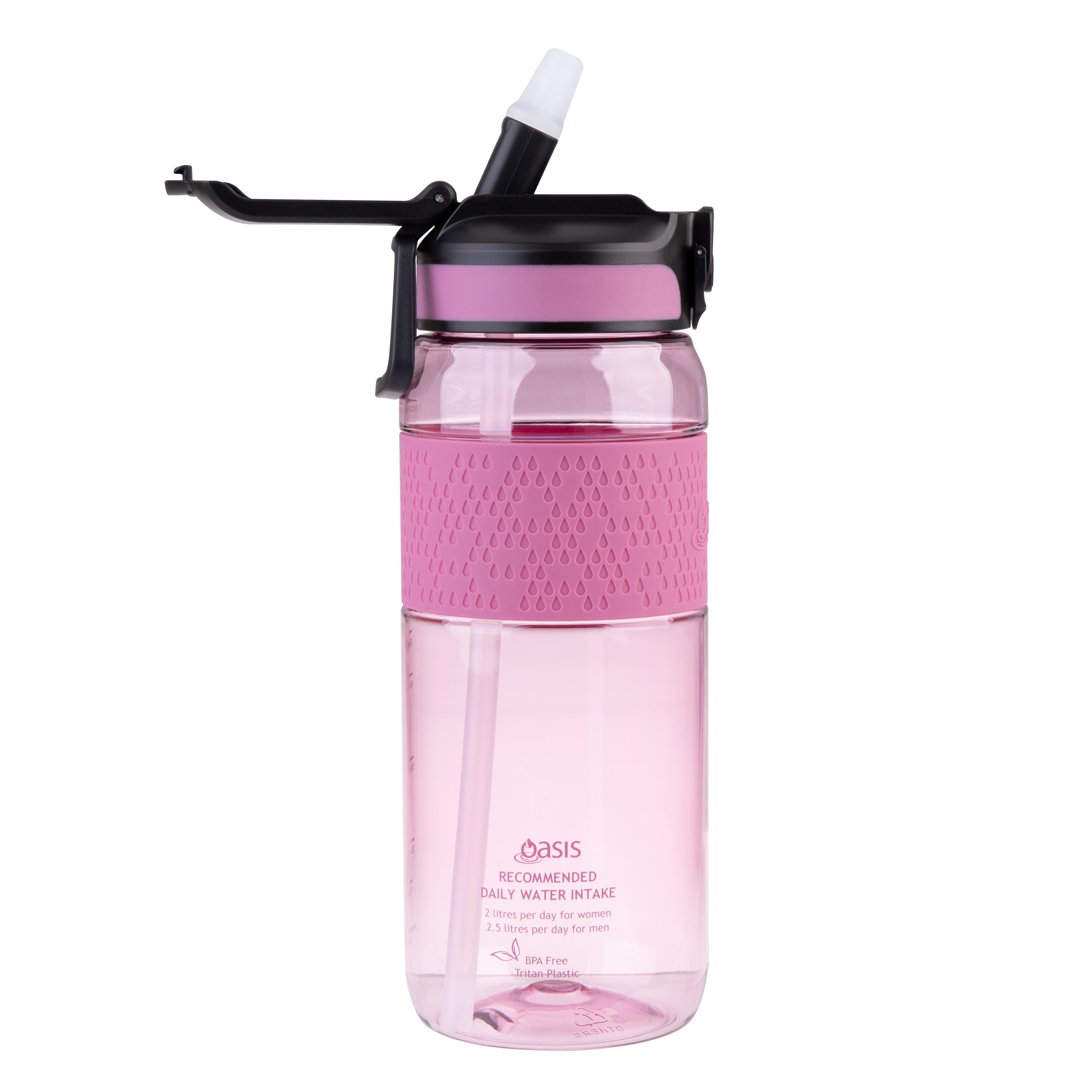 Oasis Sports Bottle with Sipper 800ml - Pink Berry
