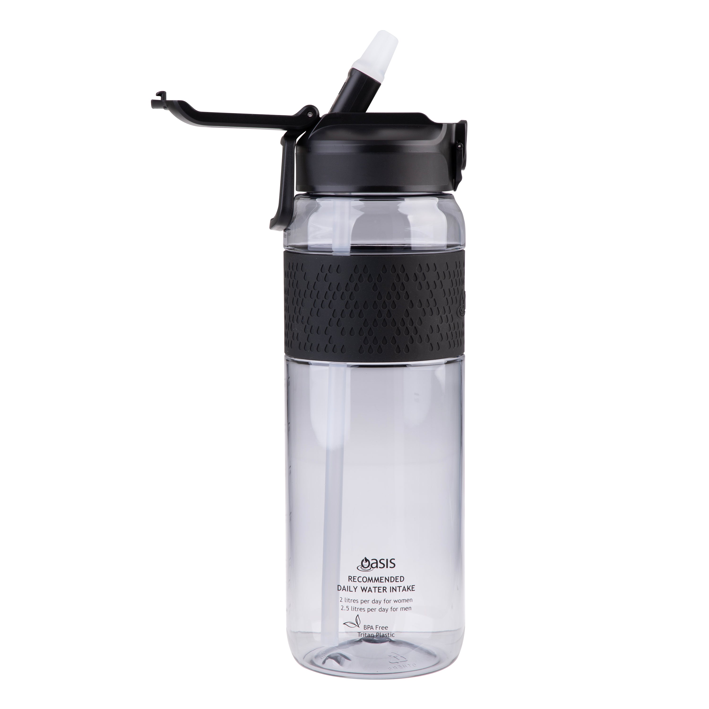 Oasis Sports Bottle with Sipper 1L - Carbon Black