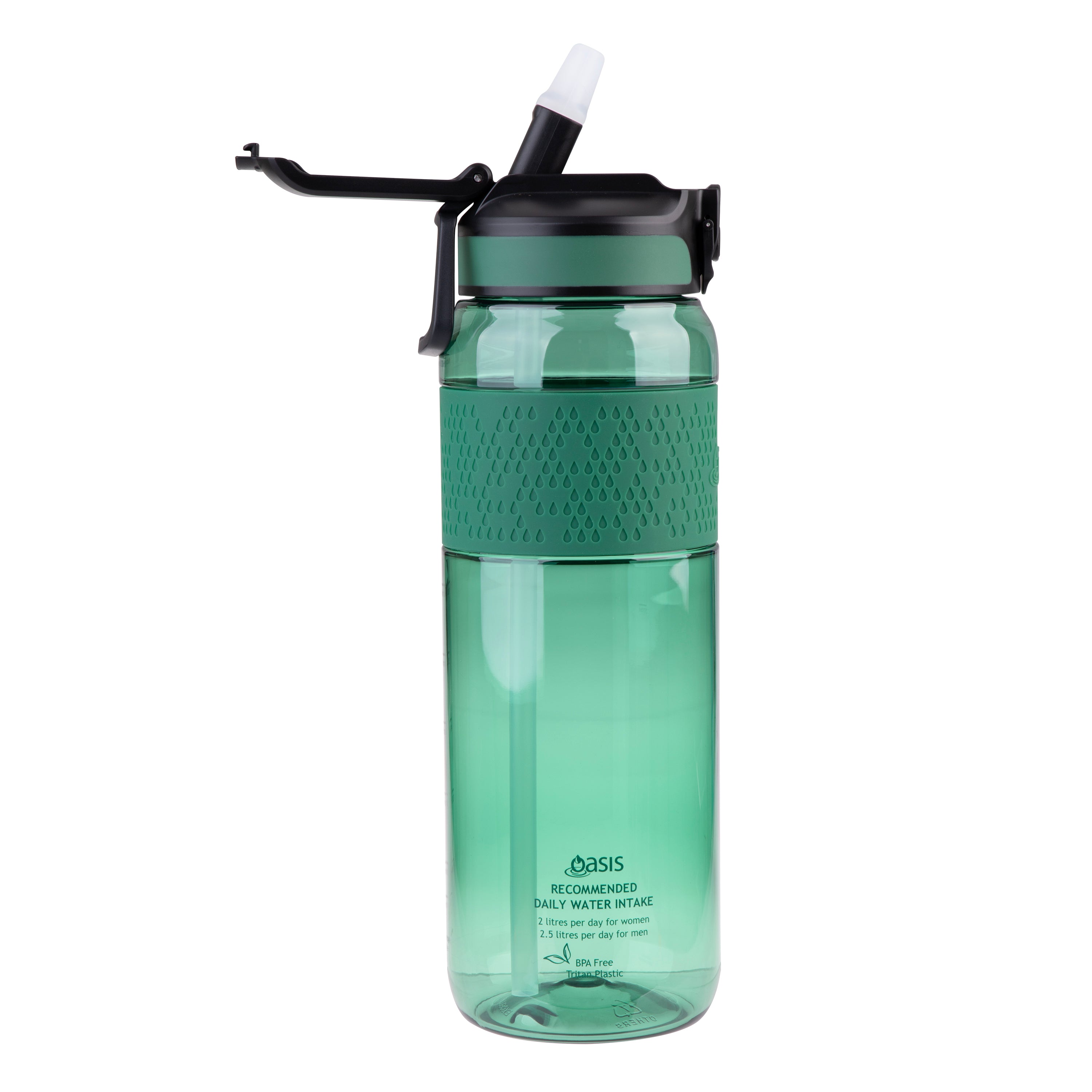 Oasis Sports Bottle with Sipper 1L - Forest Green