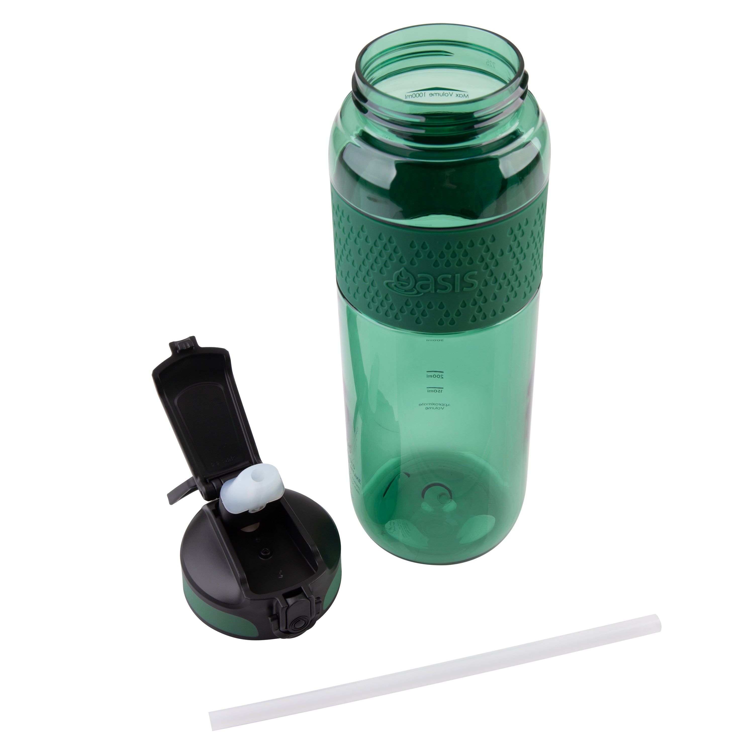 Oasis Sports Bottle with Sipper 1L - Forest Green