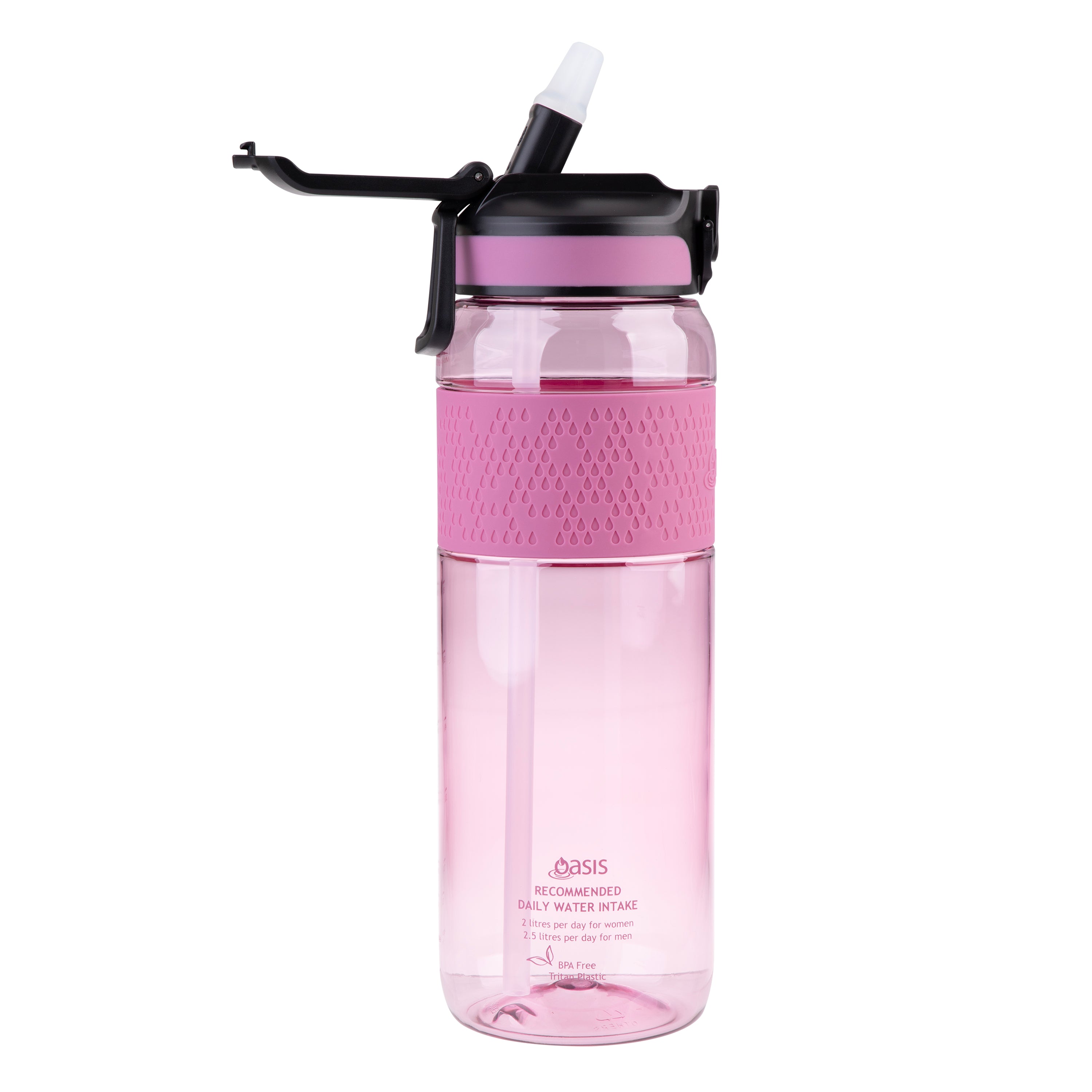 Oasis Sports Bottle with Sipper 1L - Pink Berry