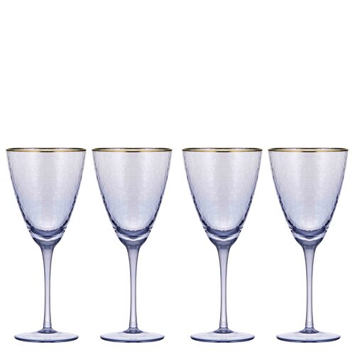 Tempa Giselle Blue 4pk Wine Glass