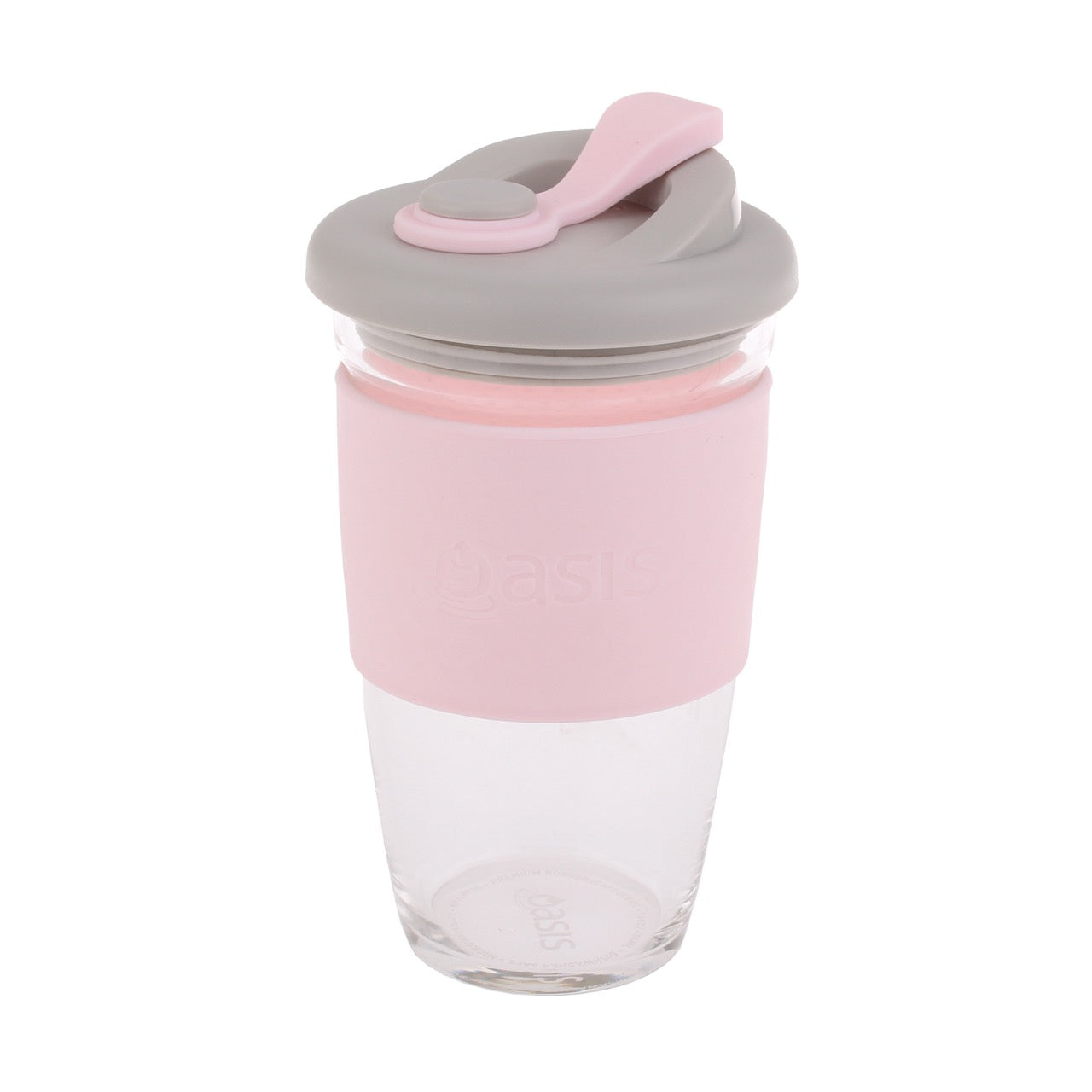 Oasis Borosilicate Glass Eco Cup 16oz/454ml - Pink