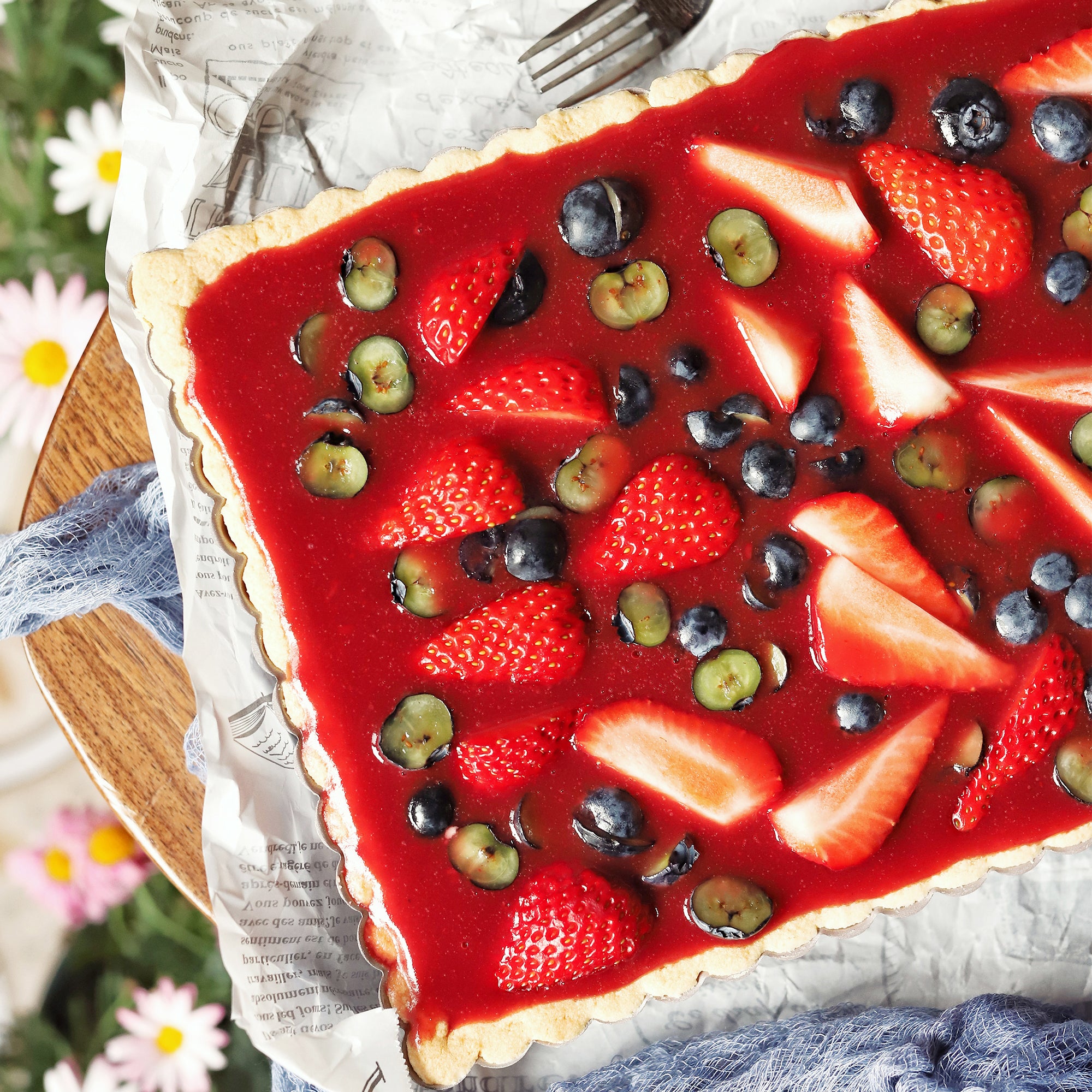 CHEFMADE Rectangular Tart Pan with Loose Base 28cm (WK9830)