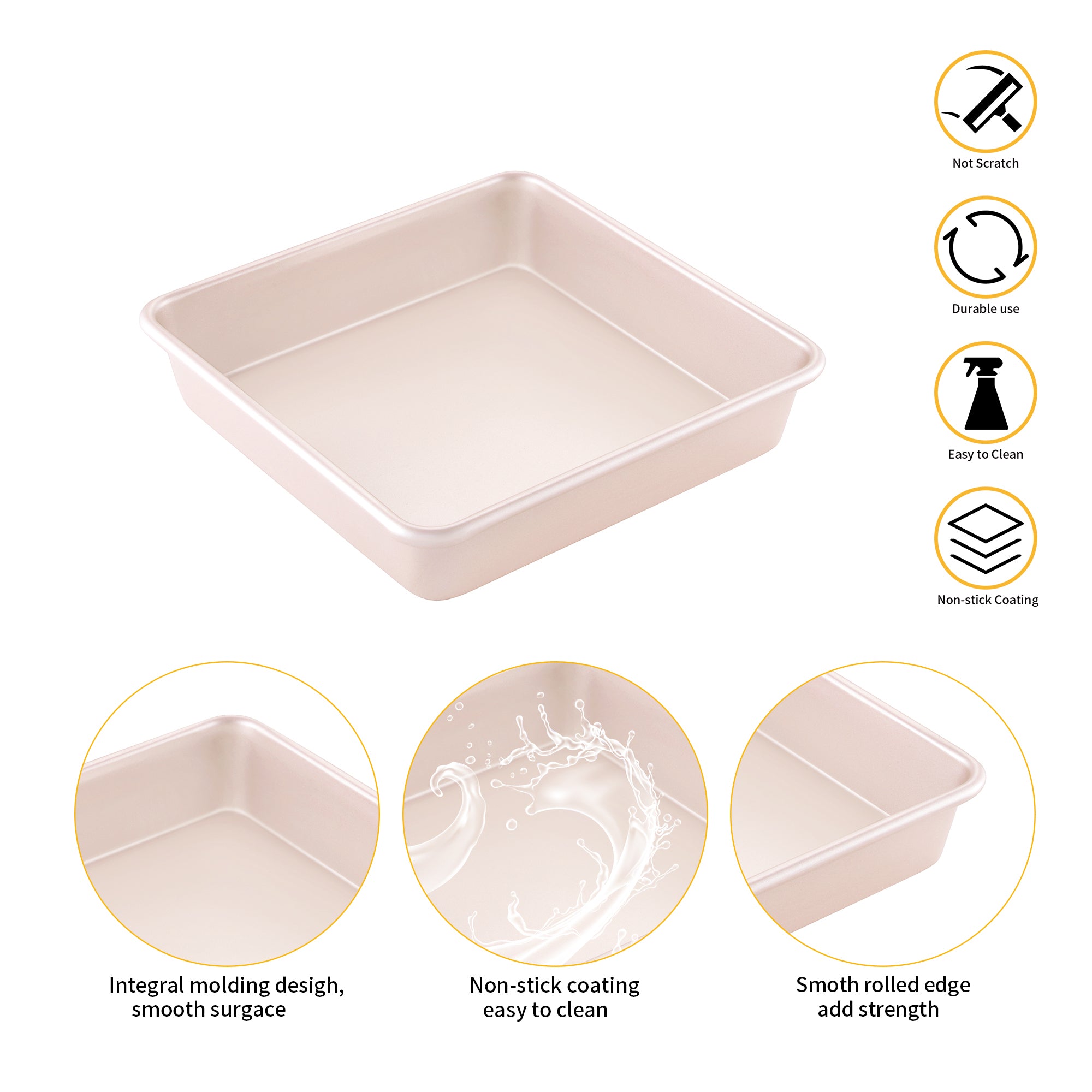 CHEFMADE Square Cake Pan 24cm (WK9040)