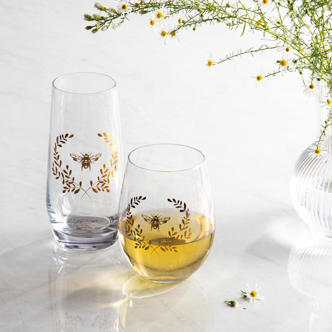 Ashdene Elegant Bee 4pk Crystal Tumbler
