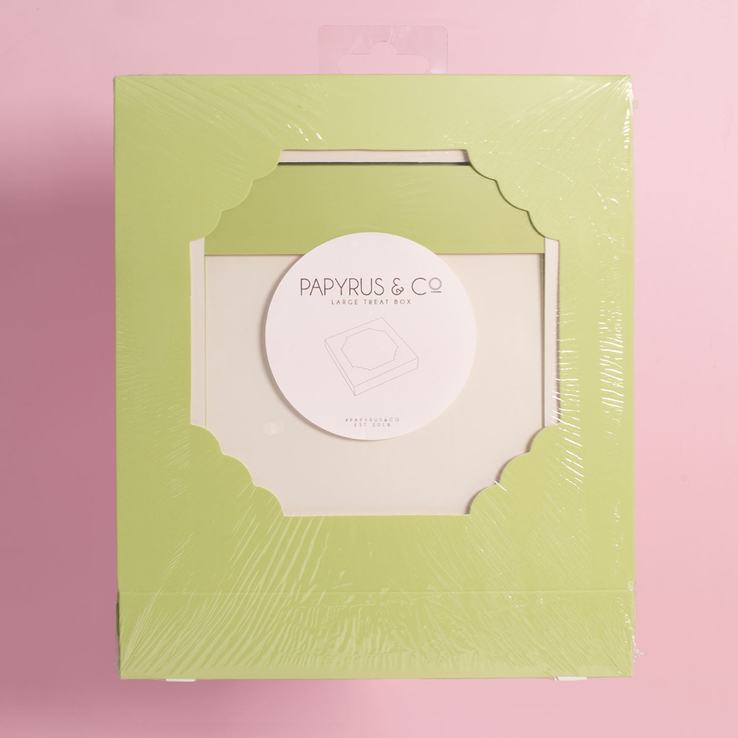 Papyrus Scalloped Large Treat Box Pastel Green 5 Pack