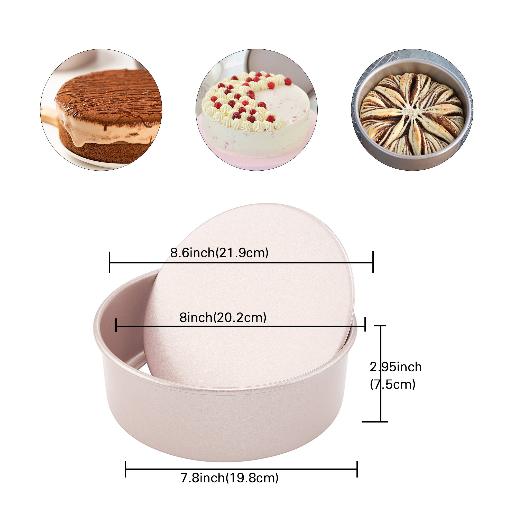 CHEFMADE Round Cake Pan with Loose Base 22cm (WK9053)