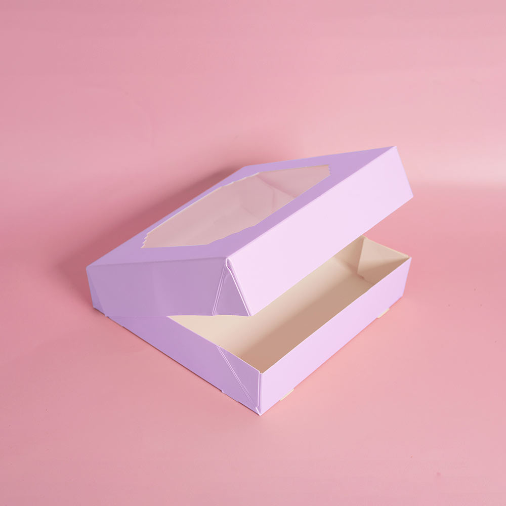 Papyrus Scalloped Medium Treat Box Pastel Lilac 5 Pack