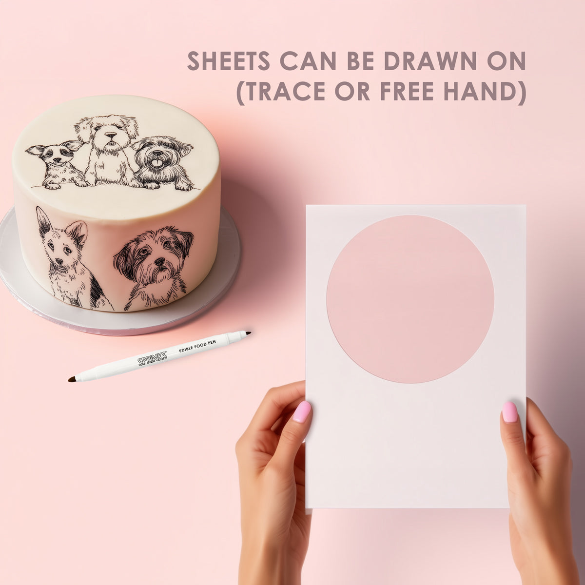 Bake Print Premium Edible Icing Sheet 16cm 6.3in Circle 24 Pack
