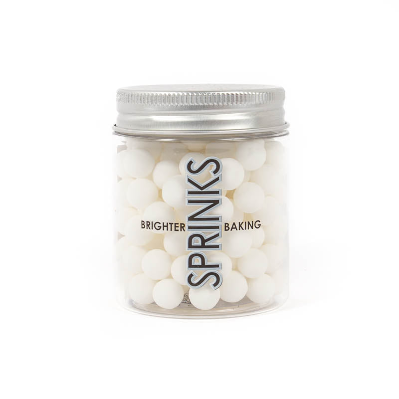 Sprinks Cachous Pearl Beads Matte White 8mm 65g