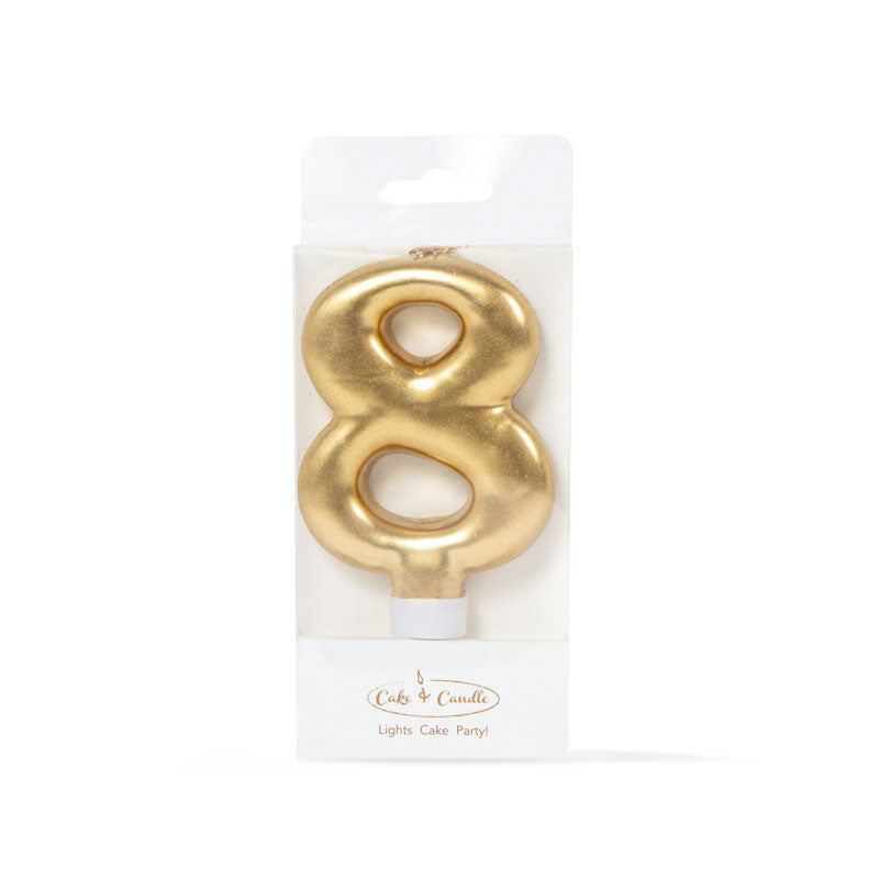 Cake & Candle Candle Number 8 Gold